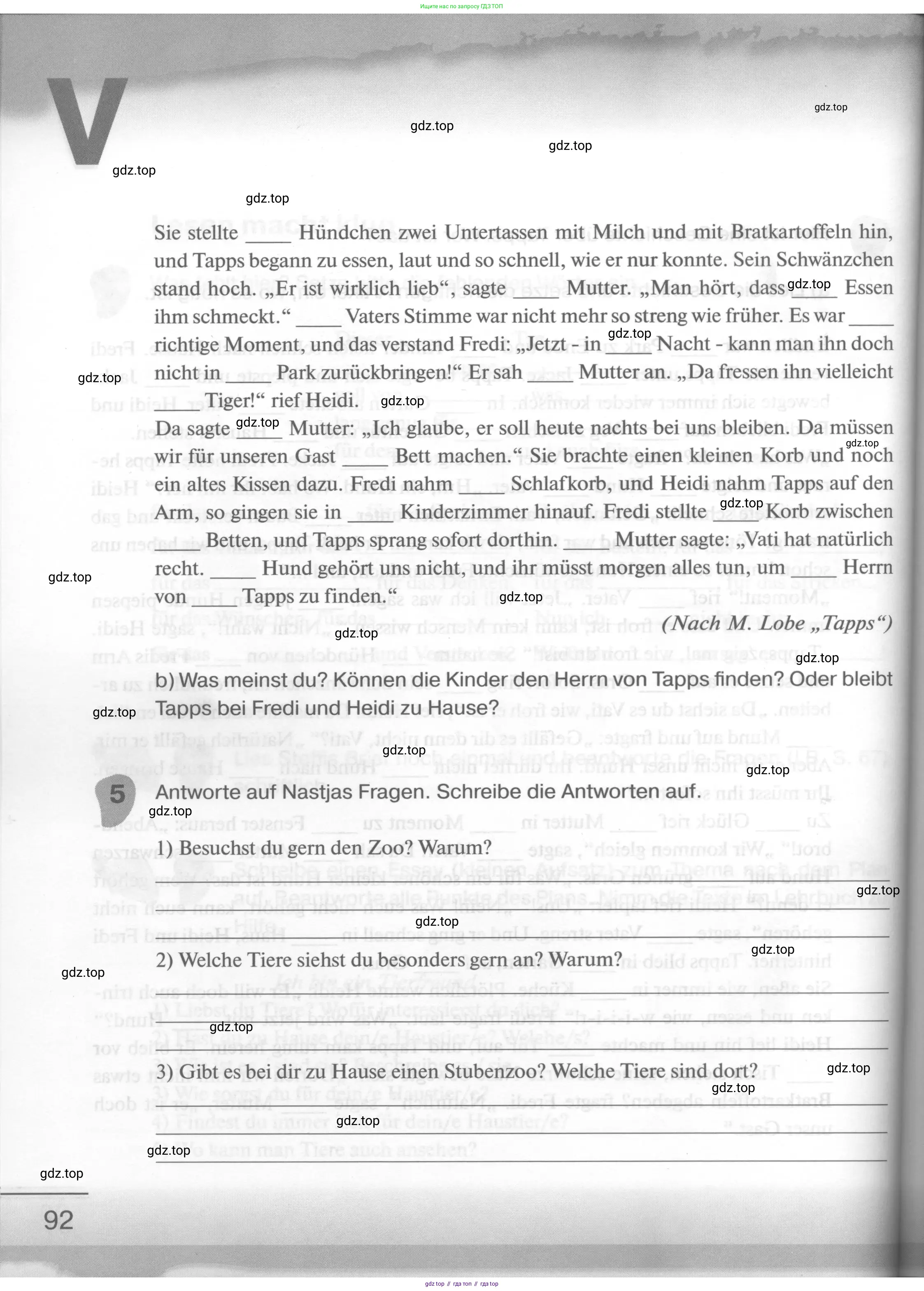 Немецкий язык (Deutsch), 6 класс рабочая тетрадь (arbeitsbuch), авторы: Бим Инесса Львовна (Bim I), Фомичева Людмила Михайловна (Fomitschjowa L), издательство Просвещение, Москва, 2023, салатового цвета, страница 92