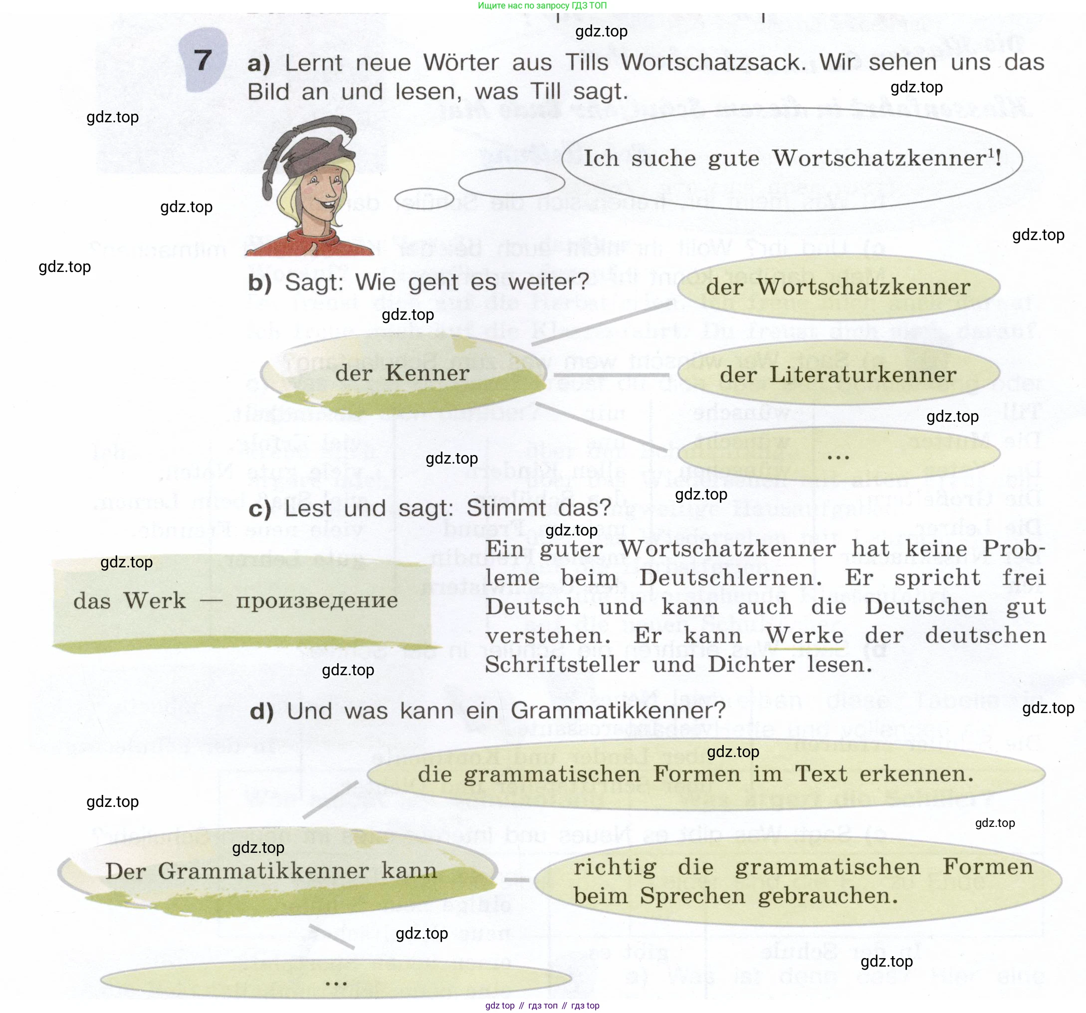 Немецкий язык (Deutsch), 6 класс учебник (lehrbuch), авторы: Бим Инесса Львовна (Bim I), Садомова Людмила Васильевна (Sadomova L), Санникова Лидия Михайловна (Sannikova L), издательство Просвещение, Москва, 2023, салатового цвета, Часть 1, страница 22, номер 7, Условие