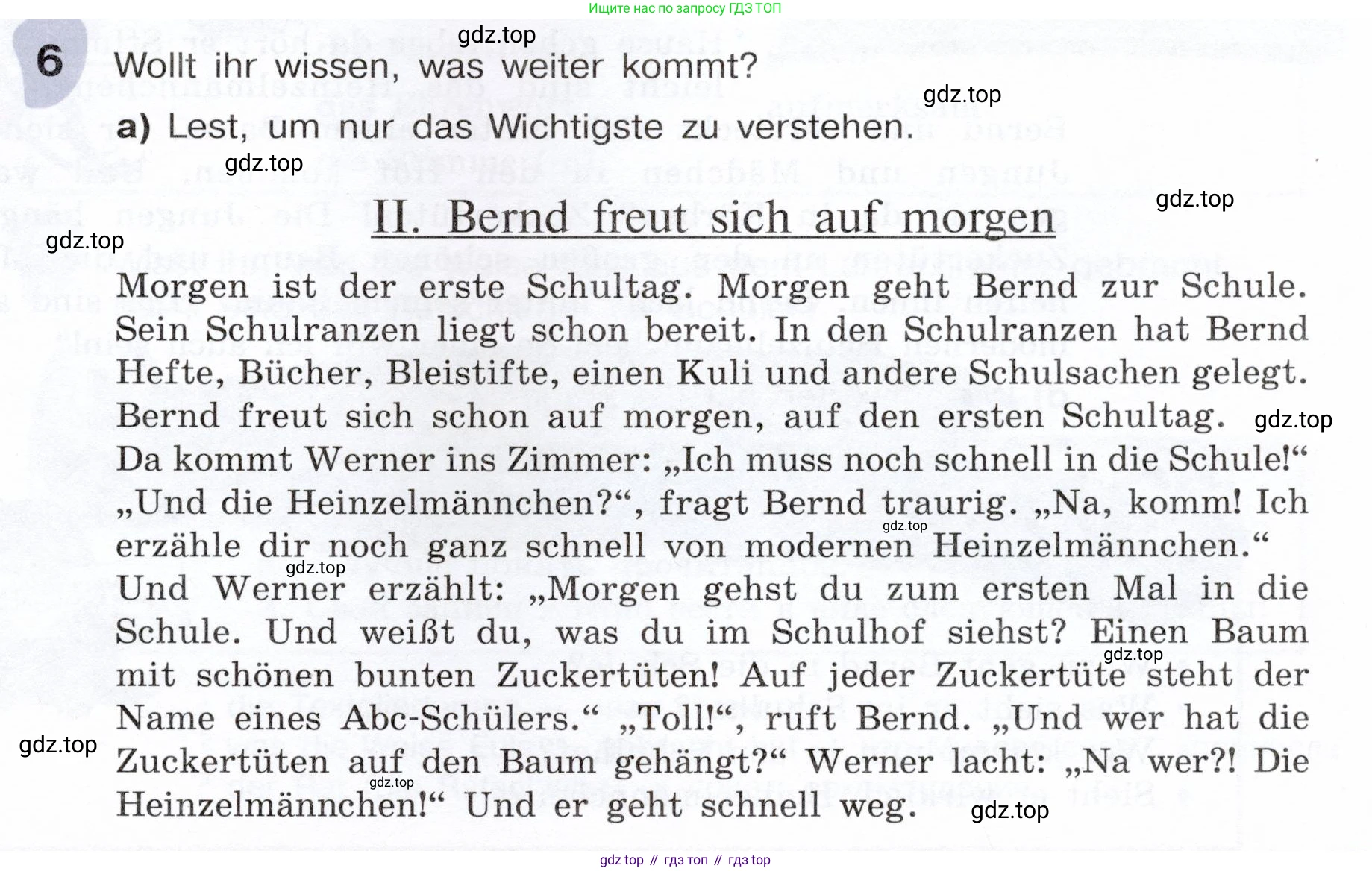 Немецкий язык (Deutsch), 6 класс учебник (lehrbuch), авторы: Бим Инесса Львовна (Bim I), Садомова Людмила Васильевна (Sadomova L), Санникова Лидия Михайловна (Sannikova L), издательство Просвещение, Москва, 2023, салатового цвета, Часть 1, страница 29, номер 6, Условие