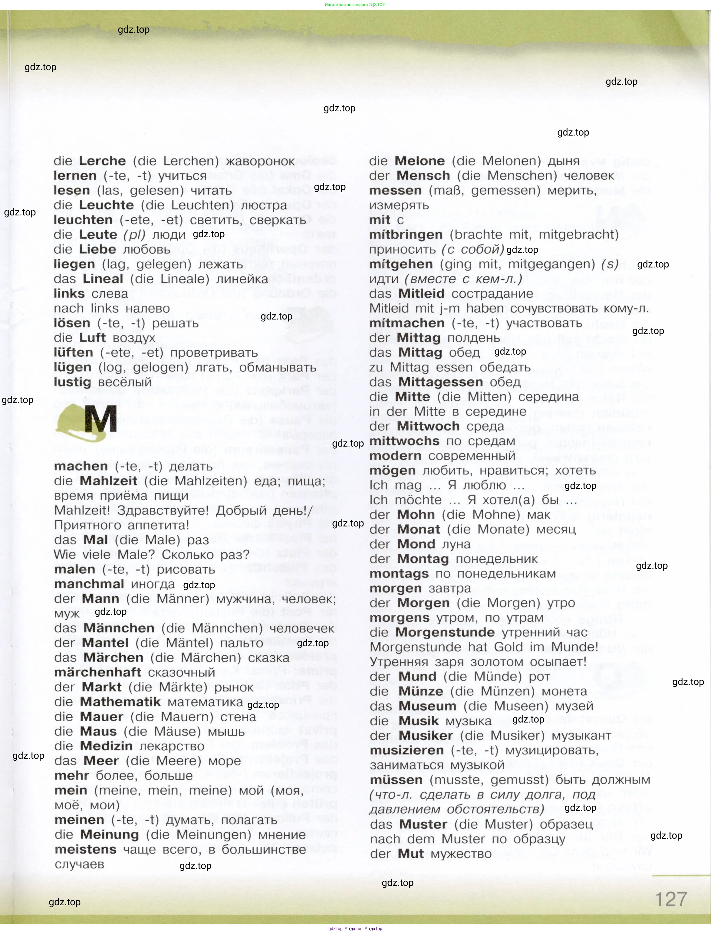 Немецкий язык (Deutsch), 6 класс учебник (lehrbuch), авторы: Бим Инесса Львовна (Bim I), Садомова Людмила Васильевна (Sadomova L), Санникова Лидия Михайловна (Sannikova L), издательство Просвещение, Москва, 2023, салатового цвета, Часть 2, страница 127