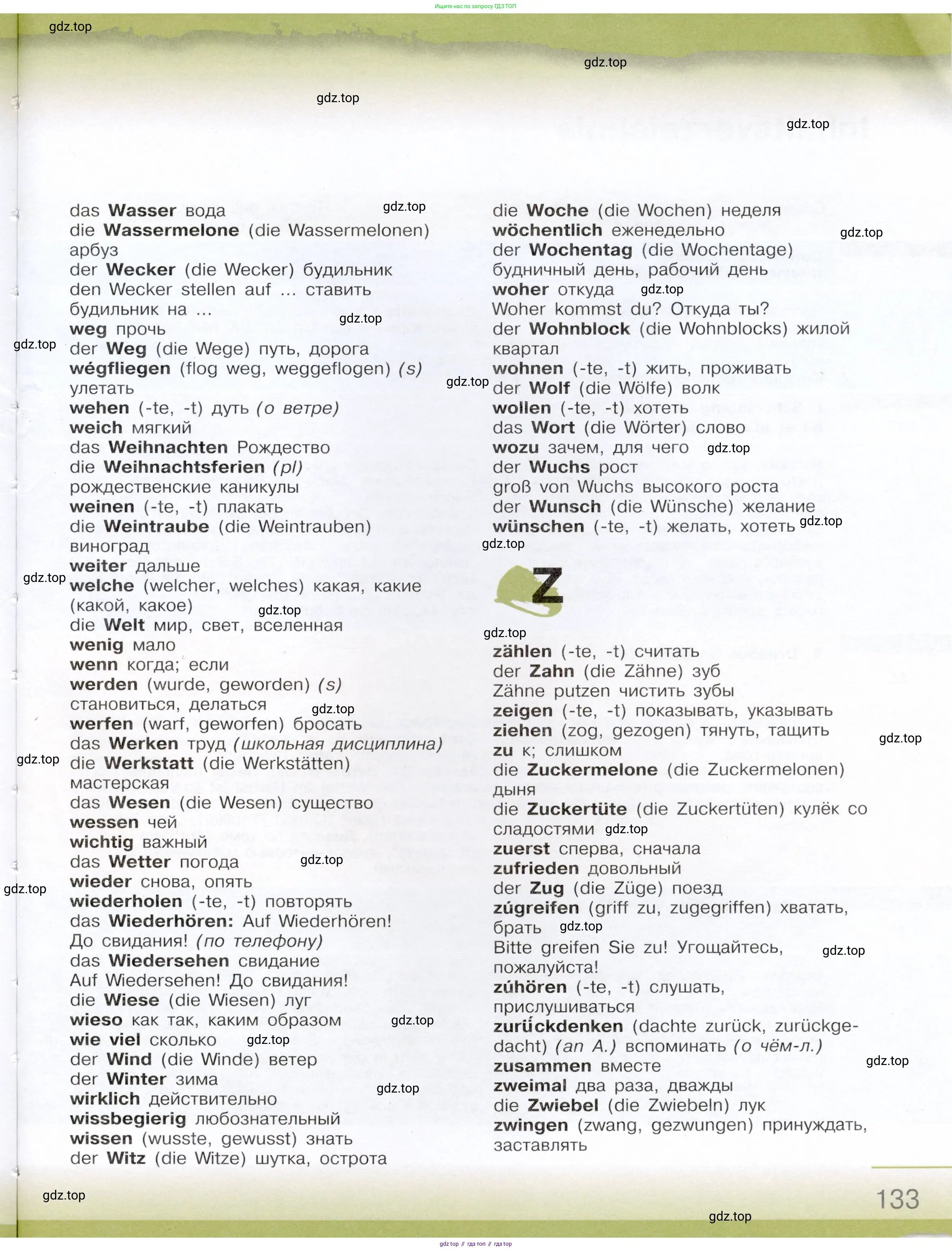 Немецкий язык (Deutsch), 6 класс учебник (lehrbuch), авторы: Бим Инесса Львовна (Bim I), Садомова Людмила Васильевна (Sadomova L), Санникова Лидия Михайловна (Sannikova L), издательство Просвещение, Москва, 2023, салатового цвета, Часть 2, страница 133