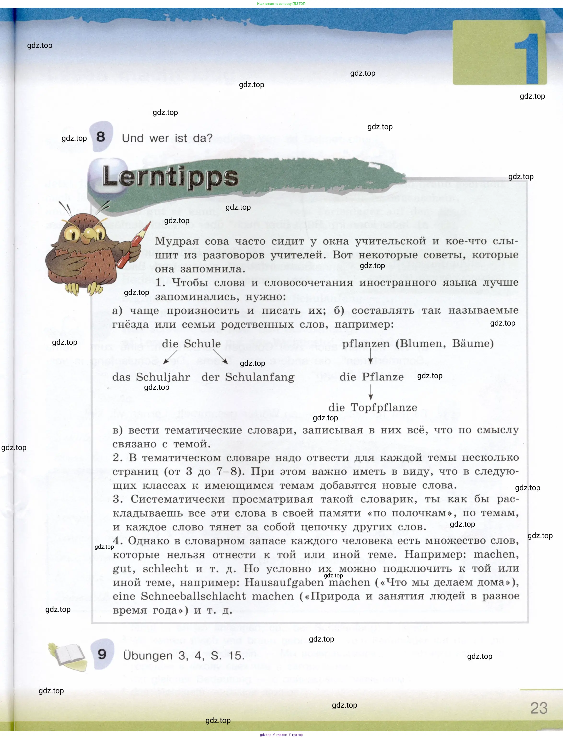 Немецкий язык (Deutsch), 6 класс учебник (lehrbuch), авторы: Бим Инесса Львовна (Bim I), Садомова Людмила Васильевна (Sadomova L), Санникова Лидия Михайловна (Sannikova L), издательство Просвещение, Москва, 2023, салатового цвета, Часть 1, страница 23