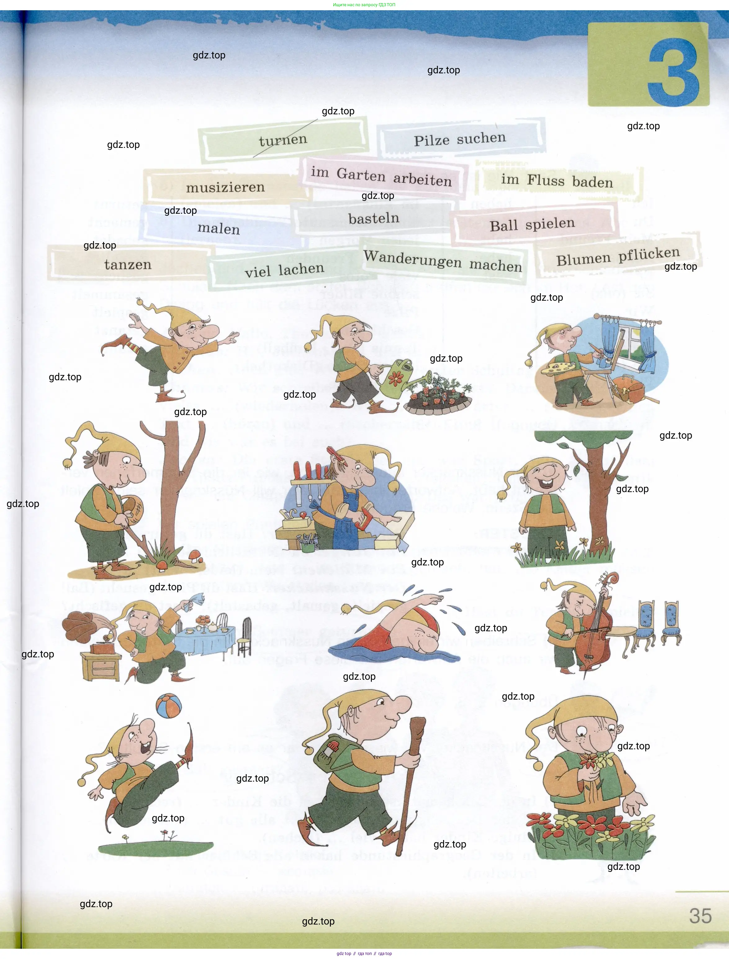 Немецкий язык (Deutsch), 6 класс учебник (lehrbuch), авторы: Бим Инесса Львовна (Bim I), Садомова Людмила Васильевна (Sadomova L), Санникова Лидия Михайловна (Sannikova L), издательство Просвещение, Москва, 2023, салатового цвета, Часть 2, страница 35