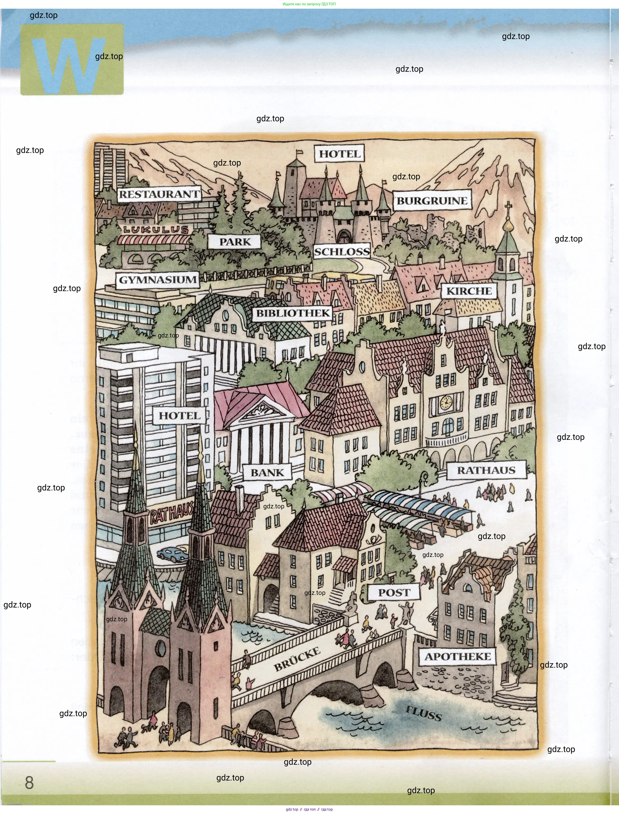 Немецкий язык (Deutsch), 6 класс учебник (lehrbuch), авторы: Бим Инесса Львовна (Bim I), Садомова Людмила Васильевна (Sadomova L), Санникова Лидия Михайловна (Sannikova L), издательство Просвещение, Москва, 2023, салатового цвета, страница 8
