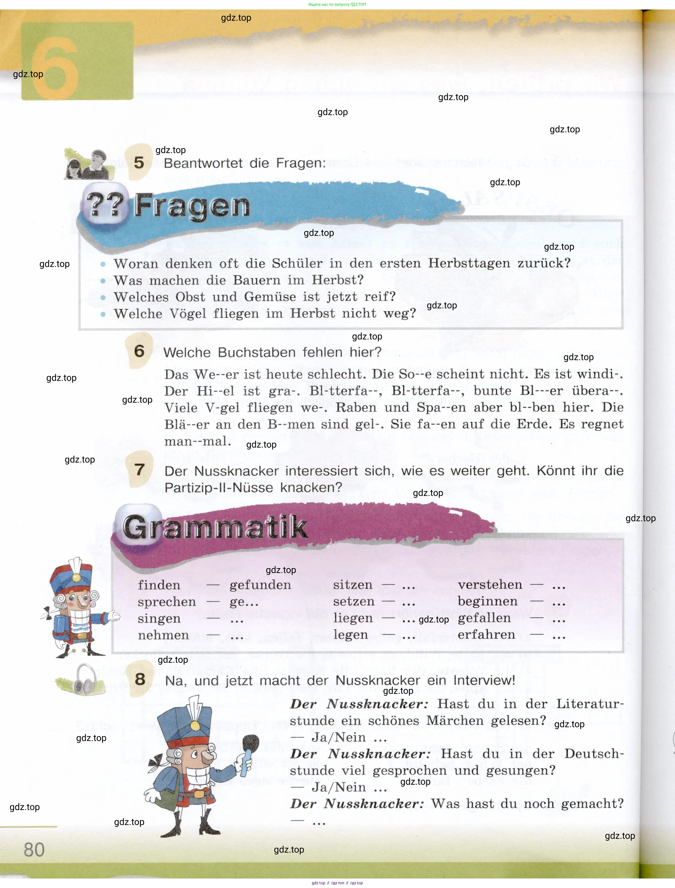Немецкий язык (Deutsch), 6 класс учебник (lehrbuch), авторы: Бим Инесса Львовна (Bim I), Садомова Людмила Васильевна (Sadomova L), Санникова Лидия Михайловна (Sannikova L), издательство Просвещение, Москва, 2023, салатового цвета, Часть 1, страница 80