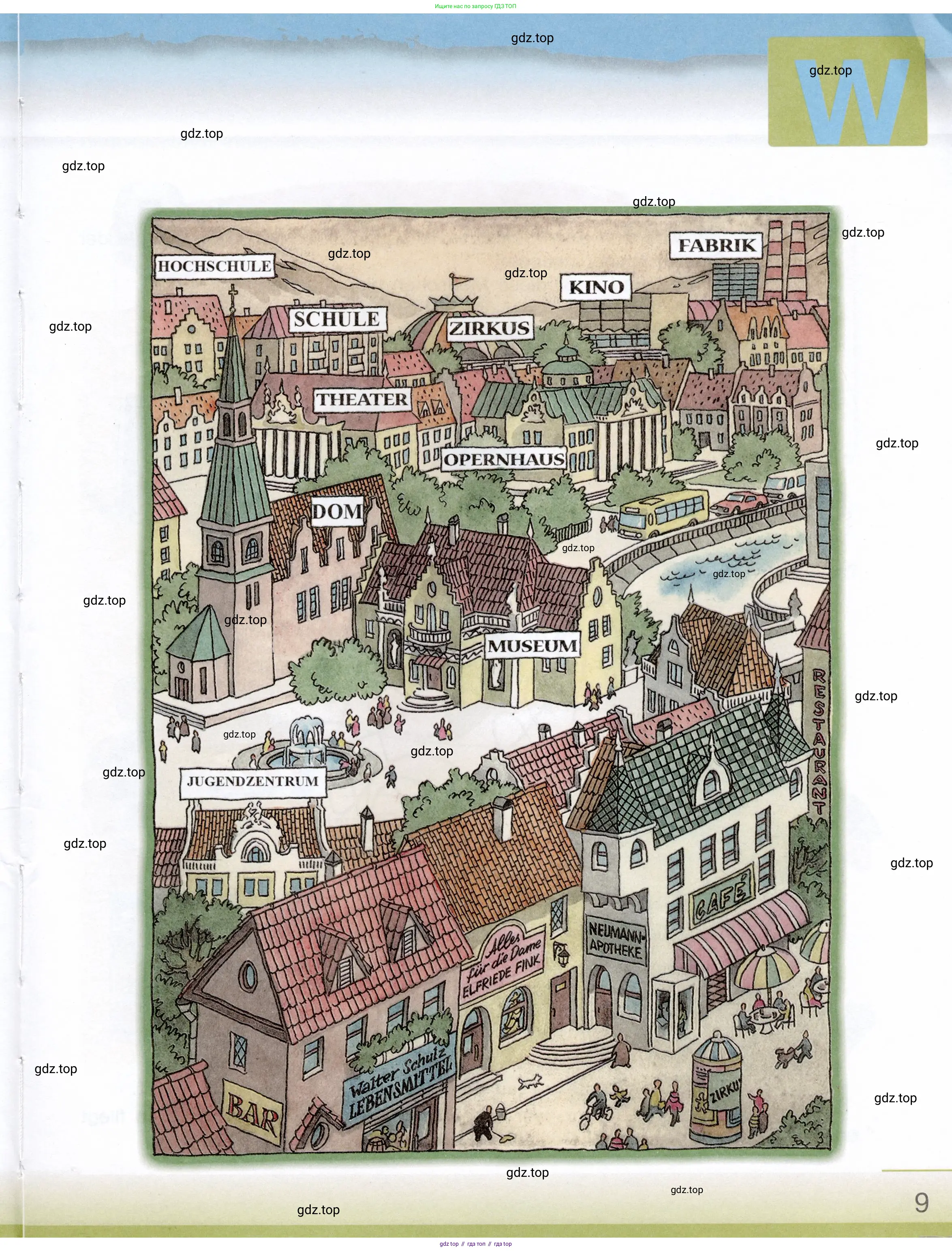 Немецкий язык (Deutsch), 6 класс учебник (lehrbuch), авторы: Бим Инесса Львовна (Bim I), Садомова Людмила Васильевна (Sadomova L), Санникова Лидия Михайловна (Sannikova L), издательство Просвещение, Москва, 2023, салатового цвета, Часть 2, страница 9