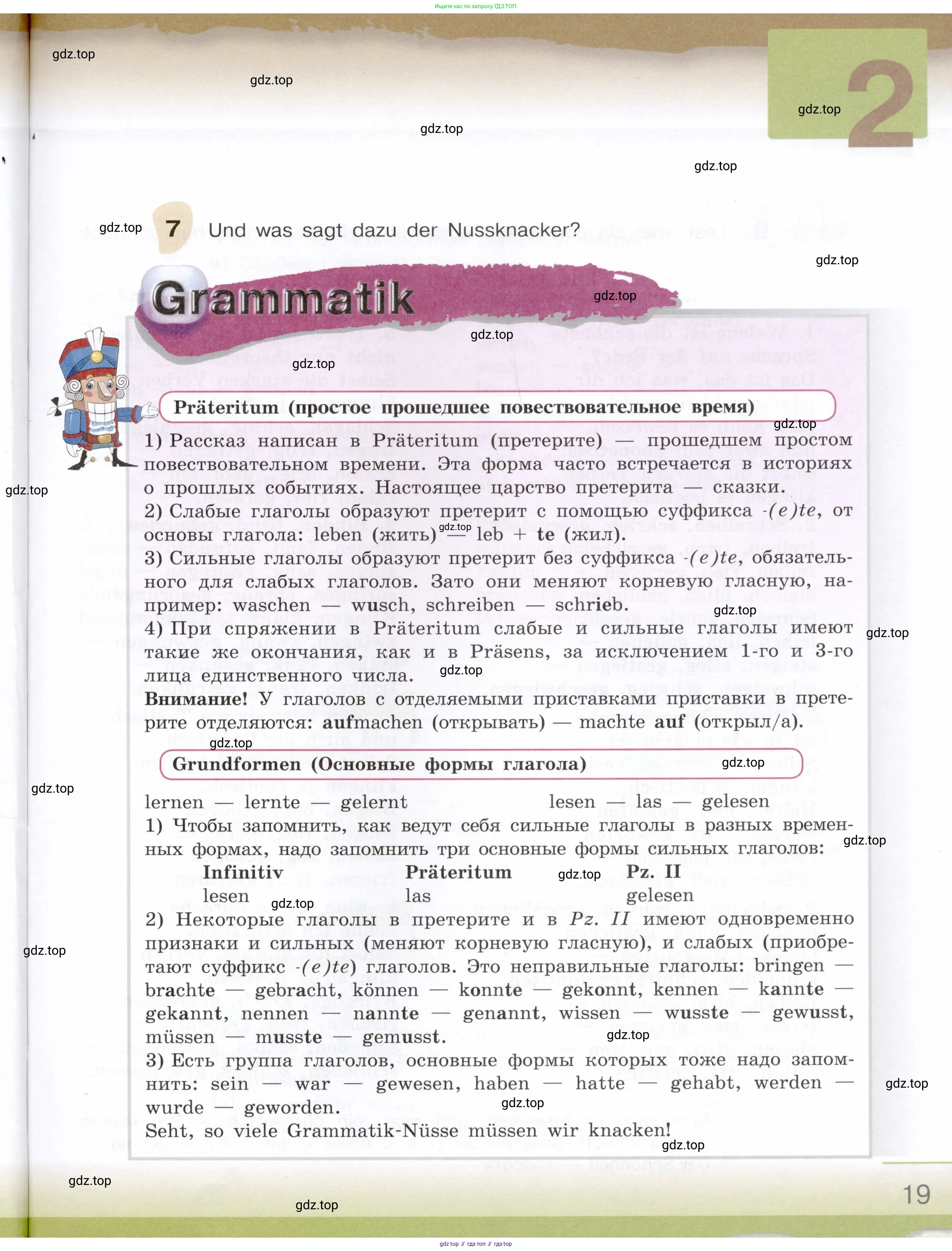 Немецкий язык (Deutsch), 6 класс учебник (lehrbuch), авторы: Бим Инесса Львовна (Bim I), Садомова Людмила Васильевна (Sadomova L), Санникова Лидия Михайловна (Sannikova L), издательство Просвещение, Москва, 2023, салатового цвета, Часть 1, страница 19