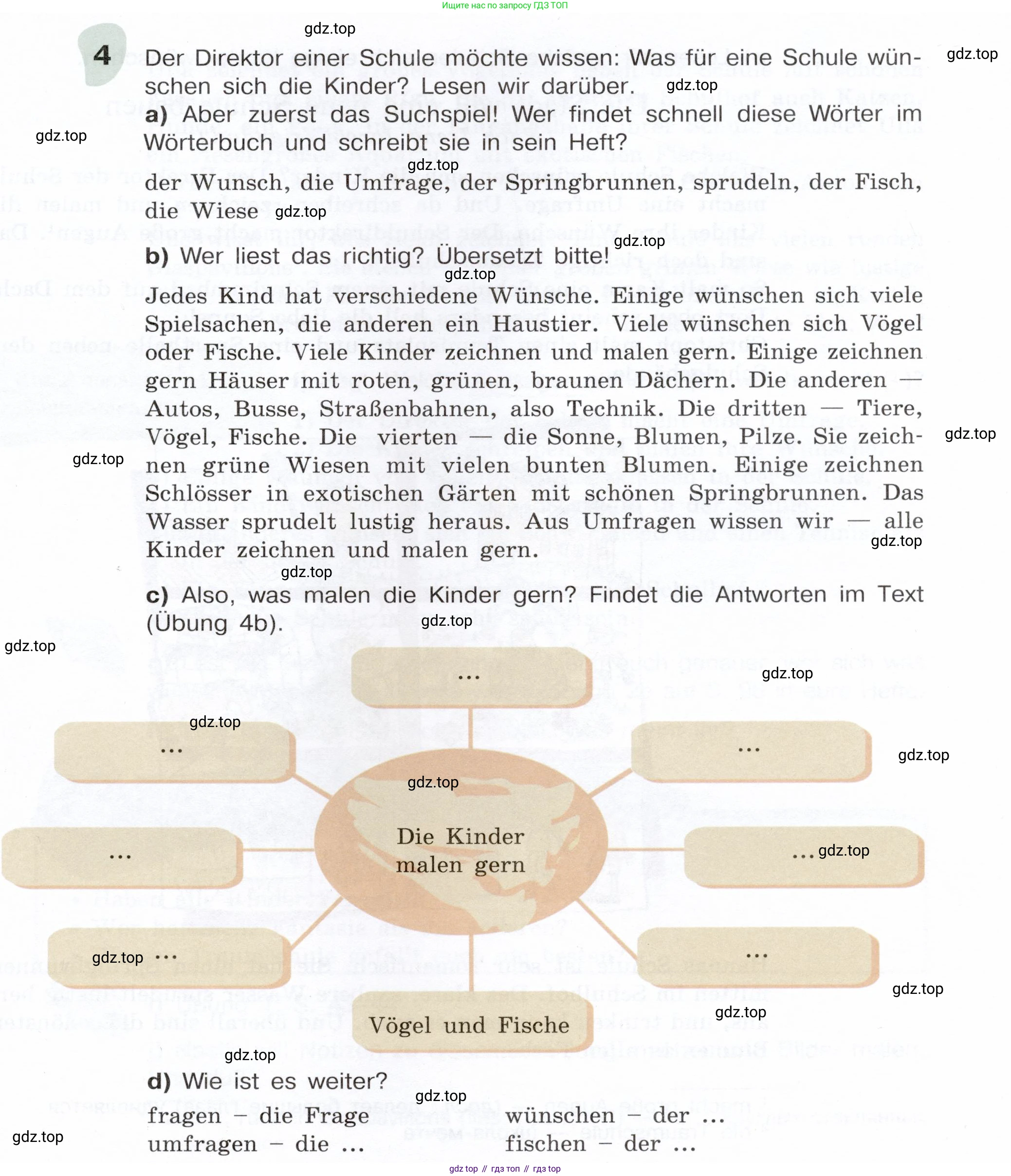 Немецкий язык (Deutsch), 6 класс учебник (lehrbuch), авторы: Бим Инесса Львовна (Bim I), Садомова Людмила Васильевна (Sadomova L), Санникова Лидия Михайловна (Sannikova L), издательство Просвещение, Москва, 2023, салатового цвета, Часть 1, страница 97, номер 4, Условие