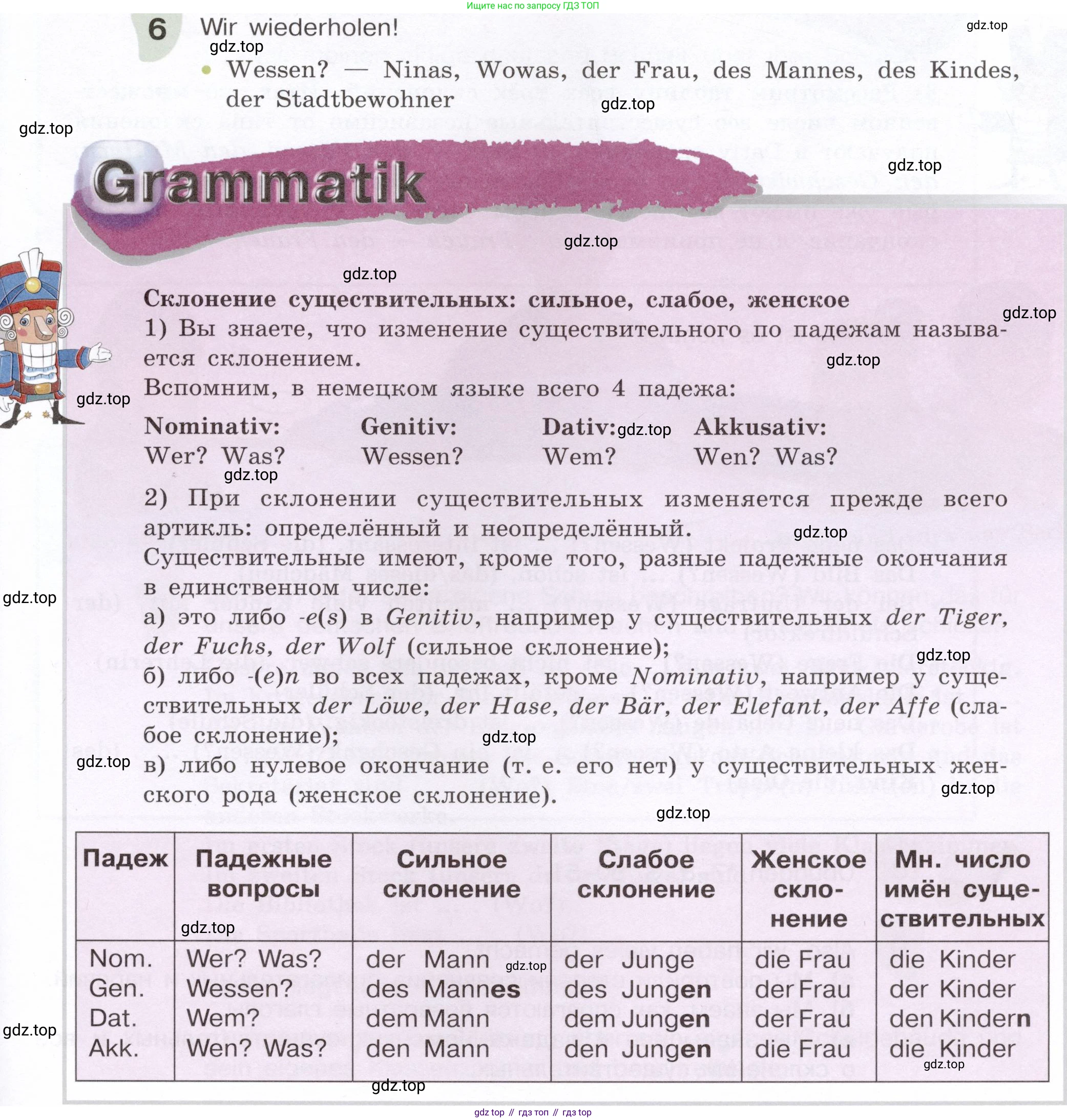 Немецкий язык (Deutsch), 6 класс учебник (lehrbuch), авторы: Бим Инесса Львовна (Bim I), Садомова Людмила Васильевна (Sadomova L), Санникова Лидия Михайловна (Sannikova L), издательство Просвещение, Москва, 2023, салатового цвета, Часть 1, страница 103, номер 6, Условие