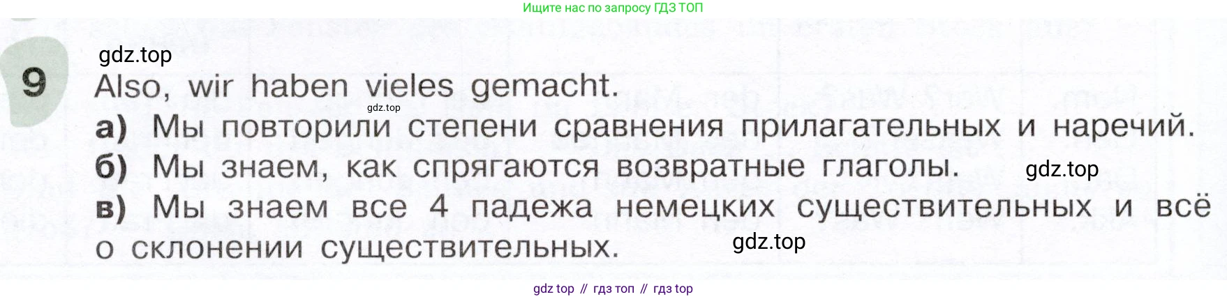 Немецкий язык (Deutsch), 6 класс учебник (lehrbuch), авторы: Бим Инесса Львовна (Bim I), Садомова Людмила Васильевна (Sadomova L), Санникова Лидия Михайловна (Sannikova L), издательство Просвещение, Москва, 2023, салатового цвета, Часть 1, страница 104, номер 9, Условие