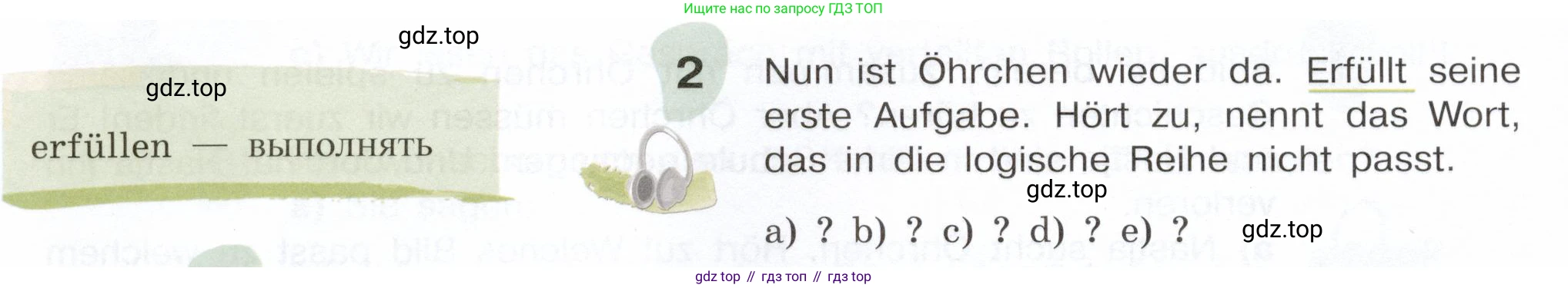 Немецкий язык (Deutsch), 6 класс учебник (lehrbuch), авторы: Бим Инесса Львовна (Bim I), Садомова Людмила Васильевна (Sadomova L), Санникова Лидия Михайловна (Sannikova L), издательство Просвещение, Москва, 2023, салатового цвета, Часть 1, страница 110, номер 2, Условие