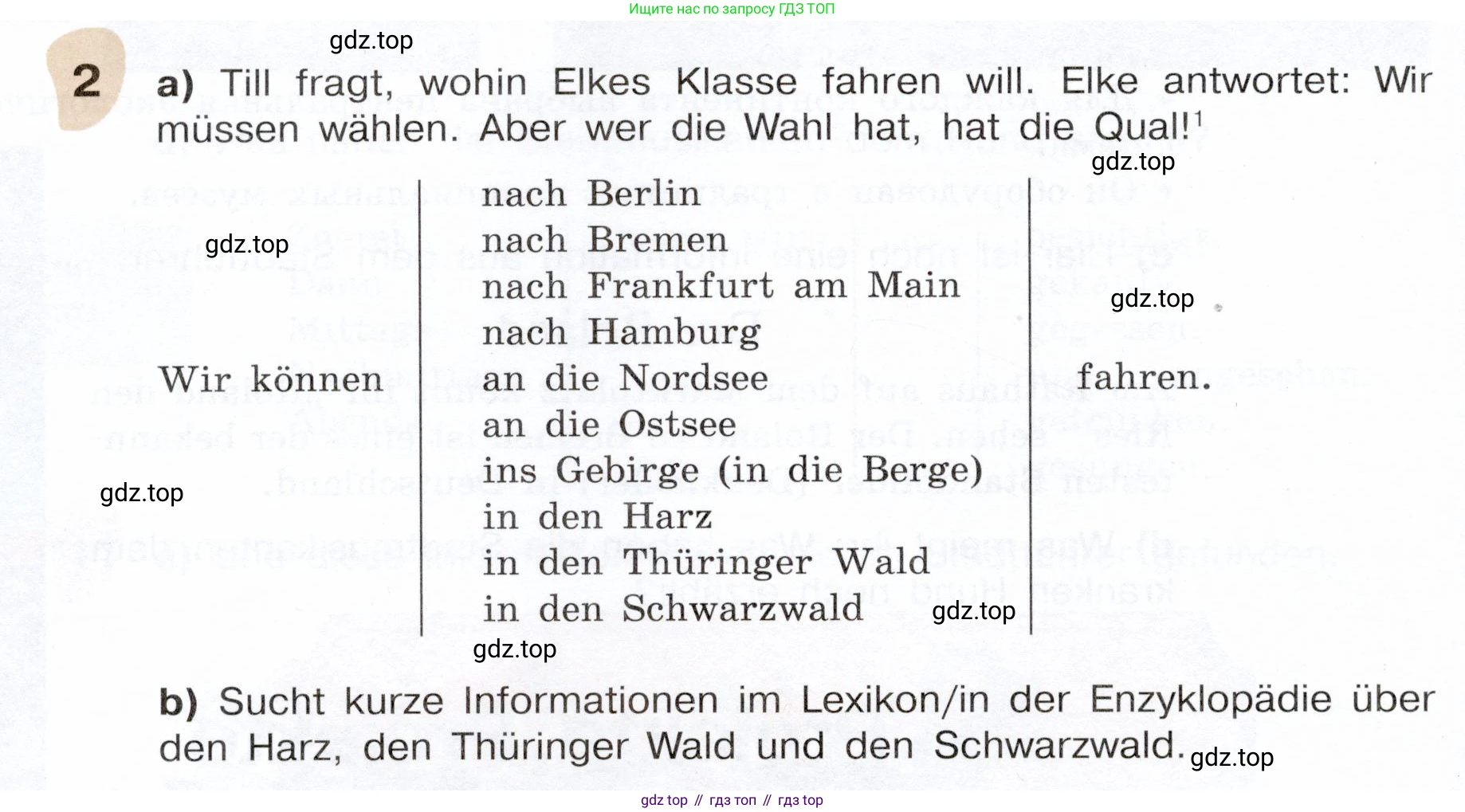 Немецкий язык (Deutsch), 6 класс учебник (lehrbuch), авторы: Бим Инесса Львовна (Bim I), Садомова Людмила Васильевна (Sadomova L), Санникова Лидия Михайловна (Sannikova L), издательство Просвещение, Москва, 2023, салатового цвета, Часть 2, страница 100, номер 2, Условие