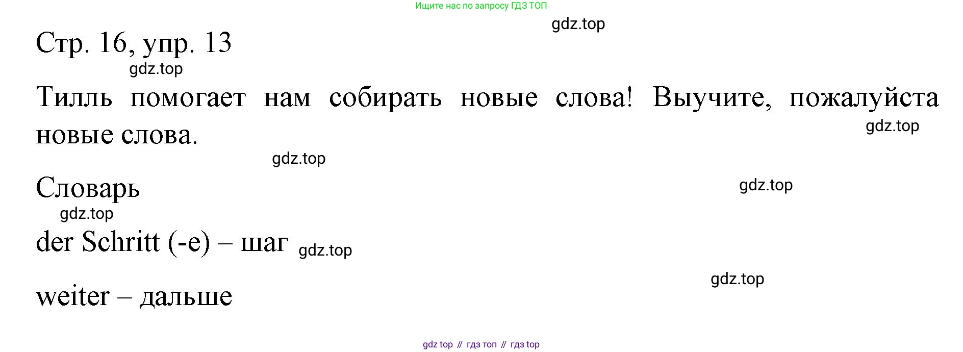 Немецкий язык (Deutsch), 6 класс учебник (lehrbuch), авторы: Бим Инесса Львовна (Bim I), Садомова Людмила Васильевна (Sadomova L), Санникова Лидия Михайловна (Sannikova L), издательство Просвещение, Москва, 2023, салатового цвета, Часть 1, страница 16, номер 13, Решение