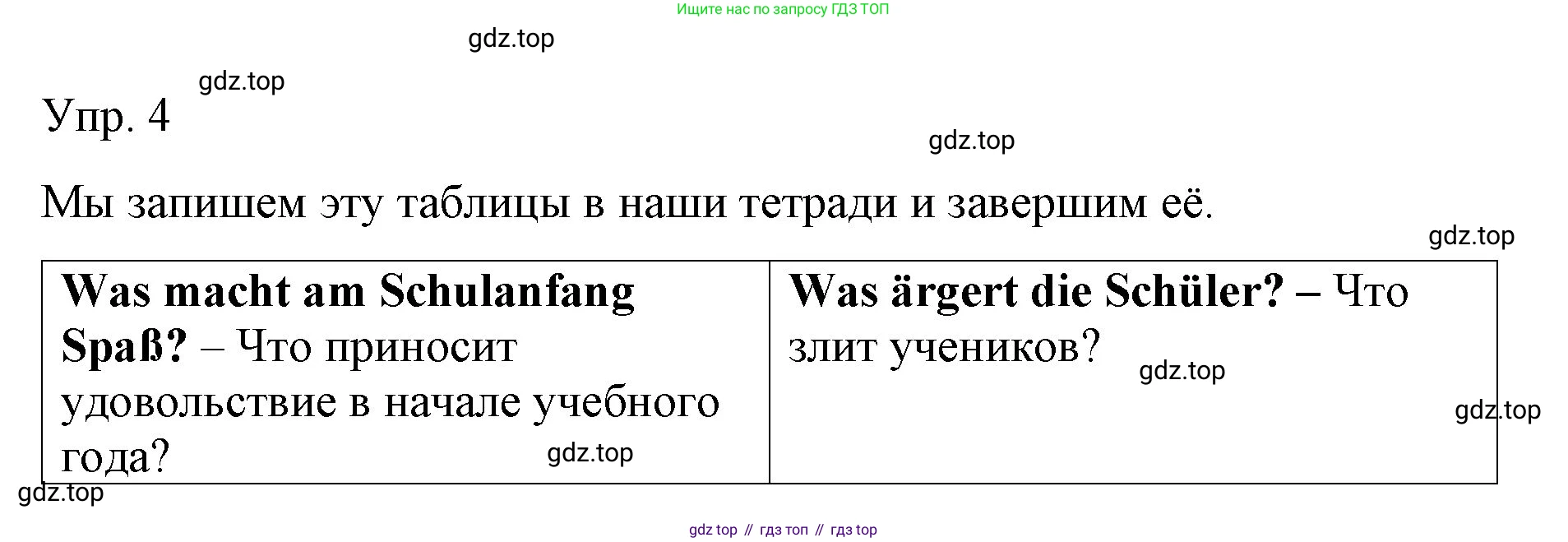 Немецкий язык (Deutsch), 6 класс учебник (lehrbuch), авторы: Бим Инесса Львовна (Bim I), Садомова Людмила Васильевна (Sadomova L), Санникова Лидия Михайловна (Sannikova L), издательство Просвещение, Москва, 2023, салатового цвета, Часть 1, страница 20, номер 4, Решение