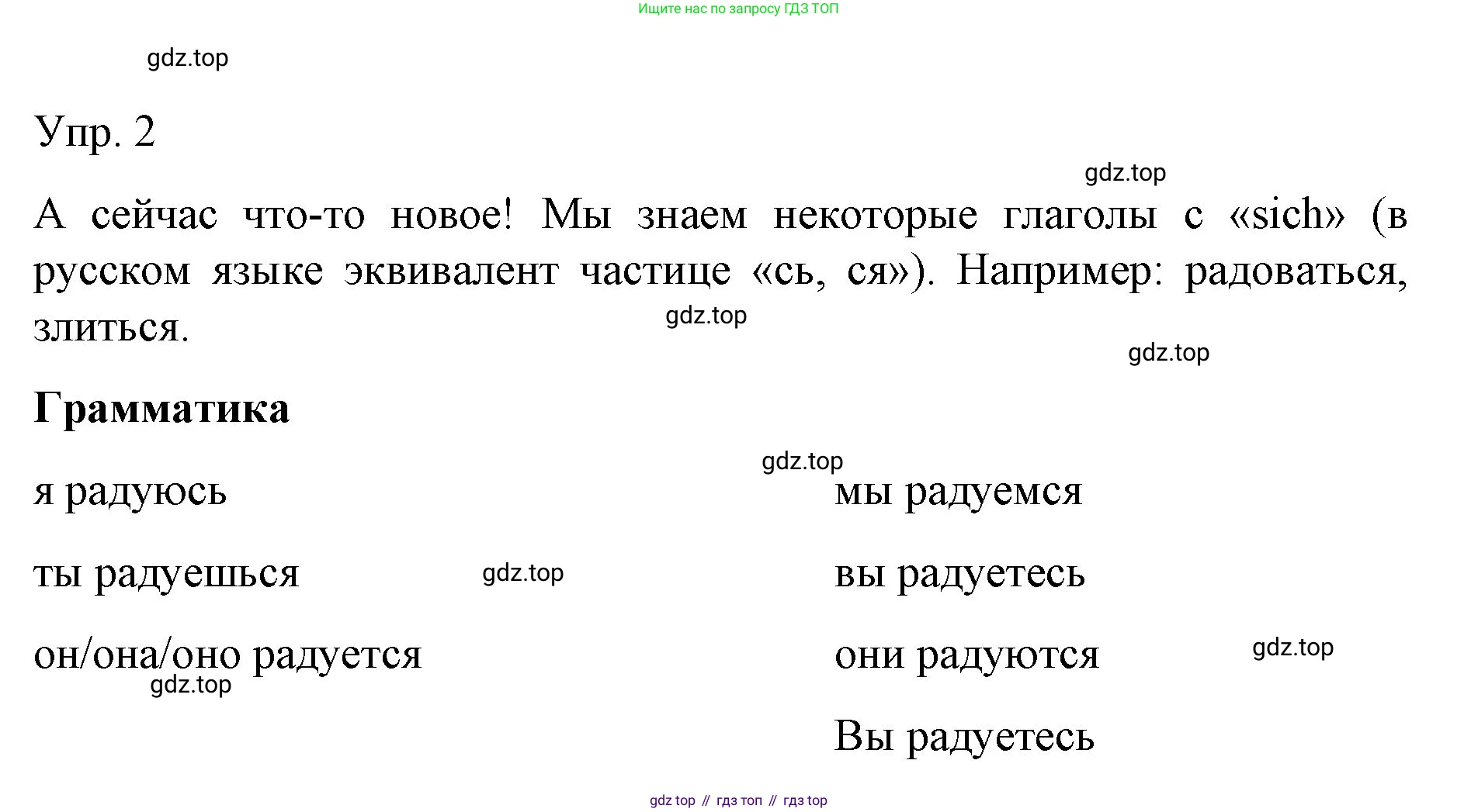 Немецкий язык (Deutsch), 6 класс учебник (lehrbuch), авторы: Бим Инесса Львовна (Bim I), Садомова Людмила Васильевна (Sadomova L), Санникова Лидия Михайловна (Sannikova L), издательство Просвещение, Москва, 2023, салатового цвета, Часть 1, страница 100, номер 2, Решение