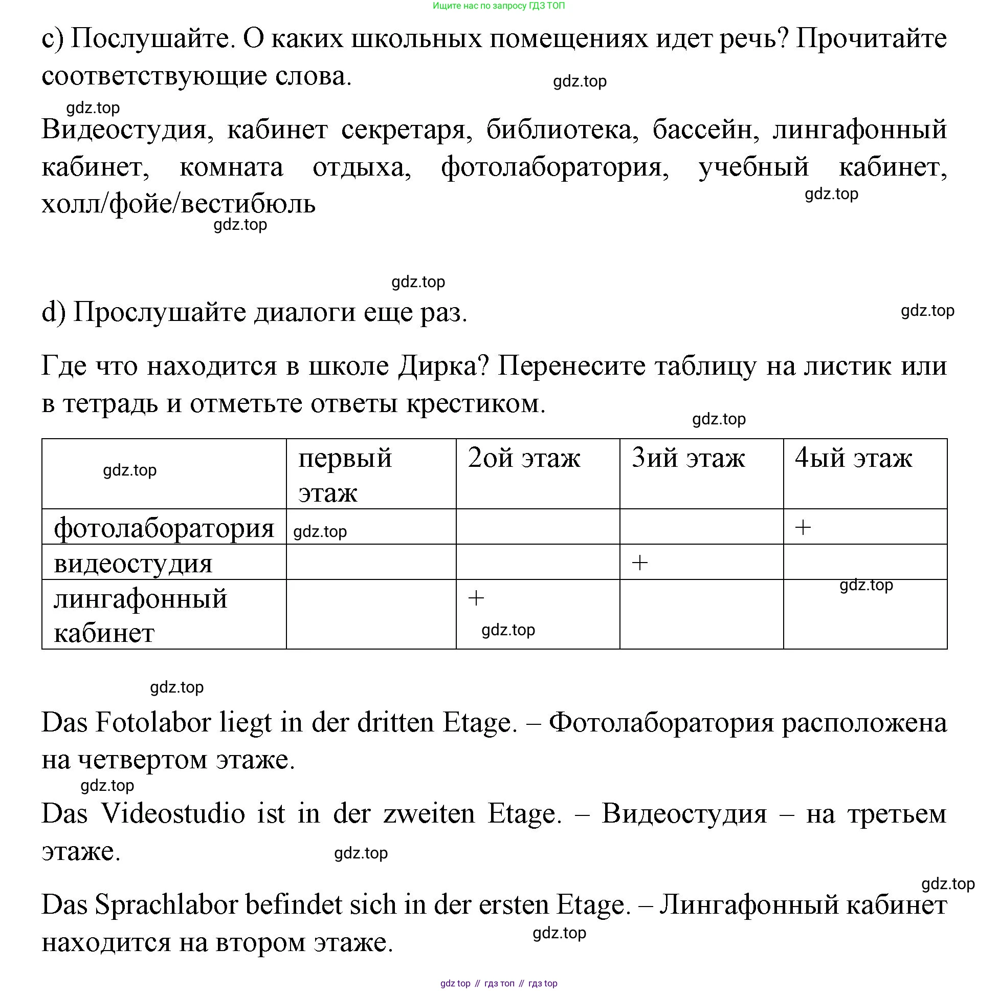 Немецкий язык (Deutsch), 6 класс учебник (lehrbuch), авторы: Бим Инесса Львовна (Bim I), Садомова Людмила Васильевна (Sadomova L), Санникова Лидия Михайловна (Sannikova L), издательство Просвещение, Москва, 2023, салатового цвета, Часть 1, страница 109, номер 1, Решение (продолжение 3)