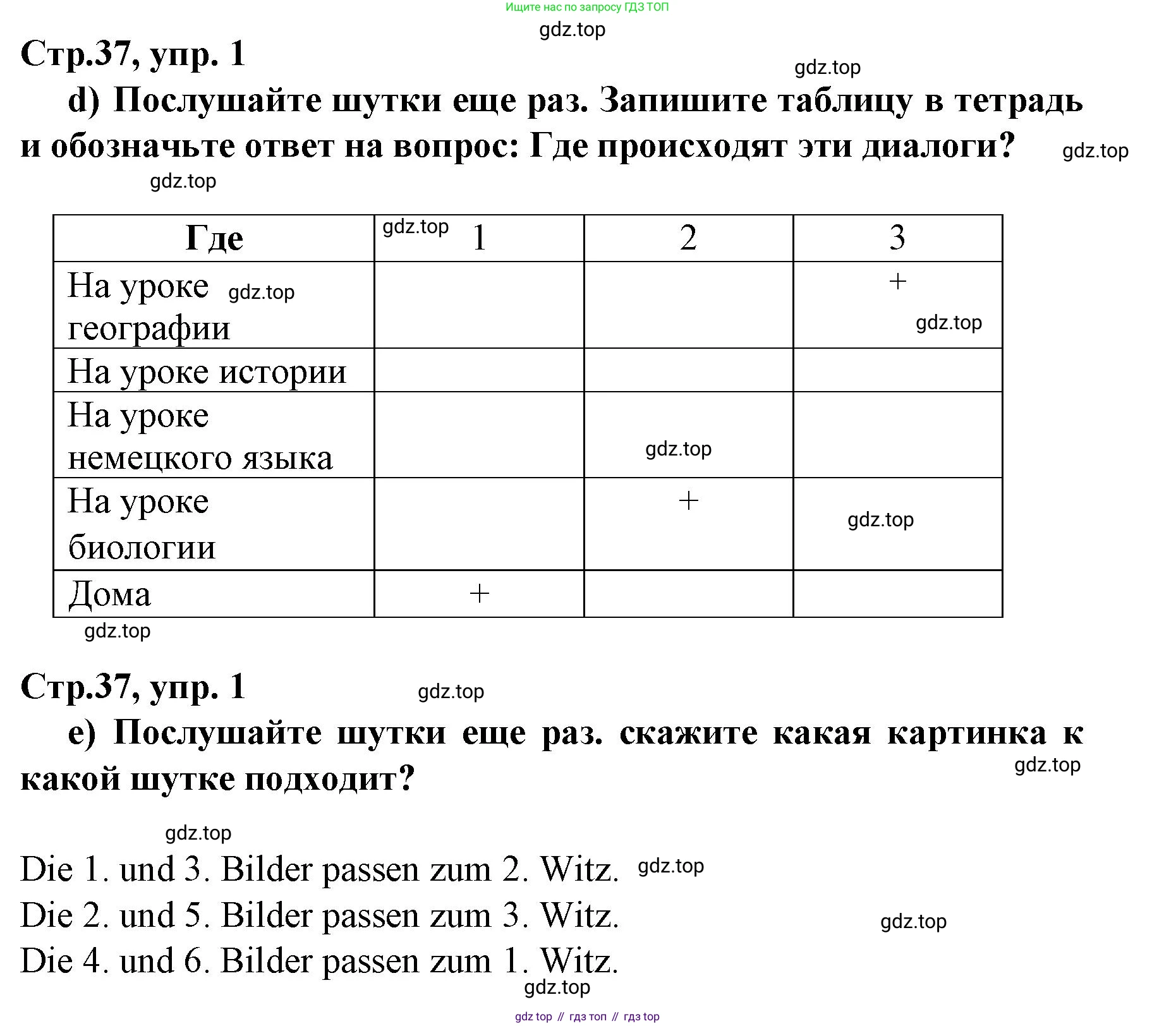 Немецкий язык (Deutsch), 6 класс учебник (lehrbuch), авторы: Бим Инесса Львовна (Bim I), Садомова Людмила Васильевна (Sadomova L), Санникова Лидия Михайловна (Sannikova L), издательство Просвещение, Москва, 2023, салатового цвета, Часть 2, страница 37, номер 1, Решение (продолжение 3)