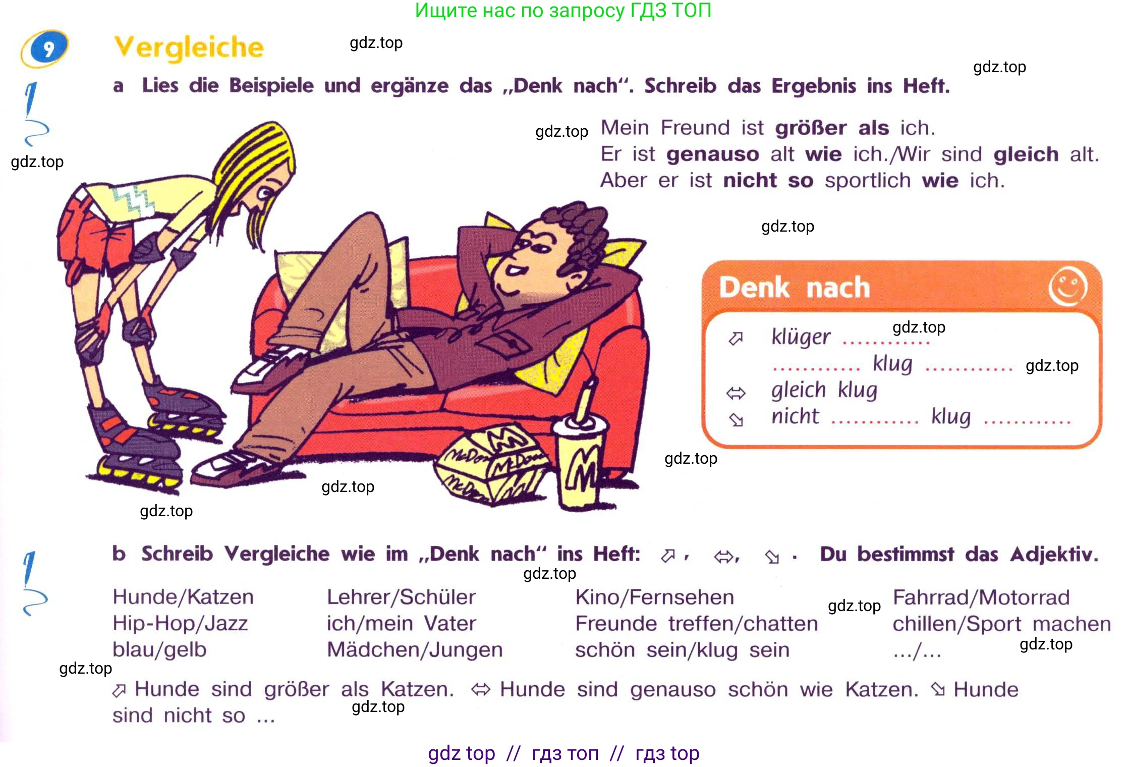 Немецкий язык (Deutsch), 7 класс учебник (lehrbuch), авторы: Аверин Михаил Михайлович (Awerin М), Джин Фридерике (Jin Friederike), Рорман Лутц (Rohrmann Lutz), издательство Просвещение, Москва, 2023, страница 25, номер 9, Условие