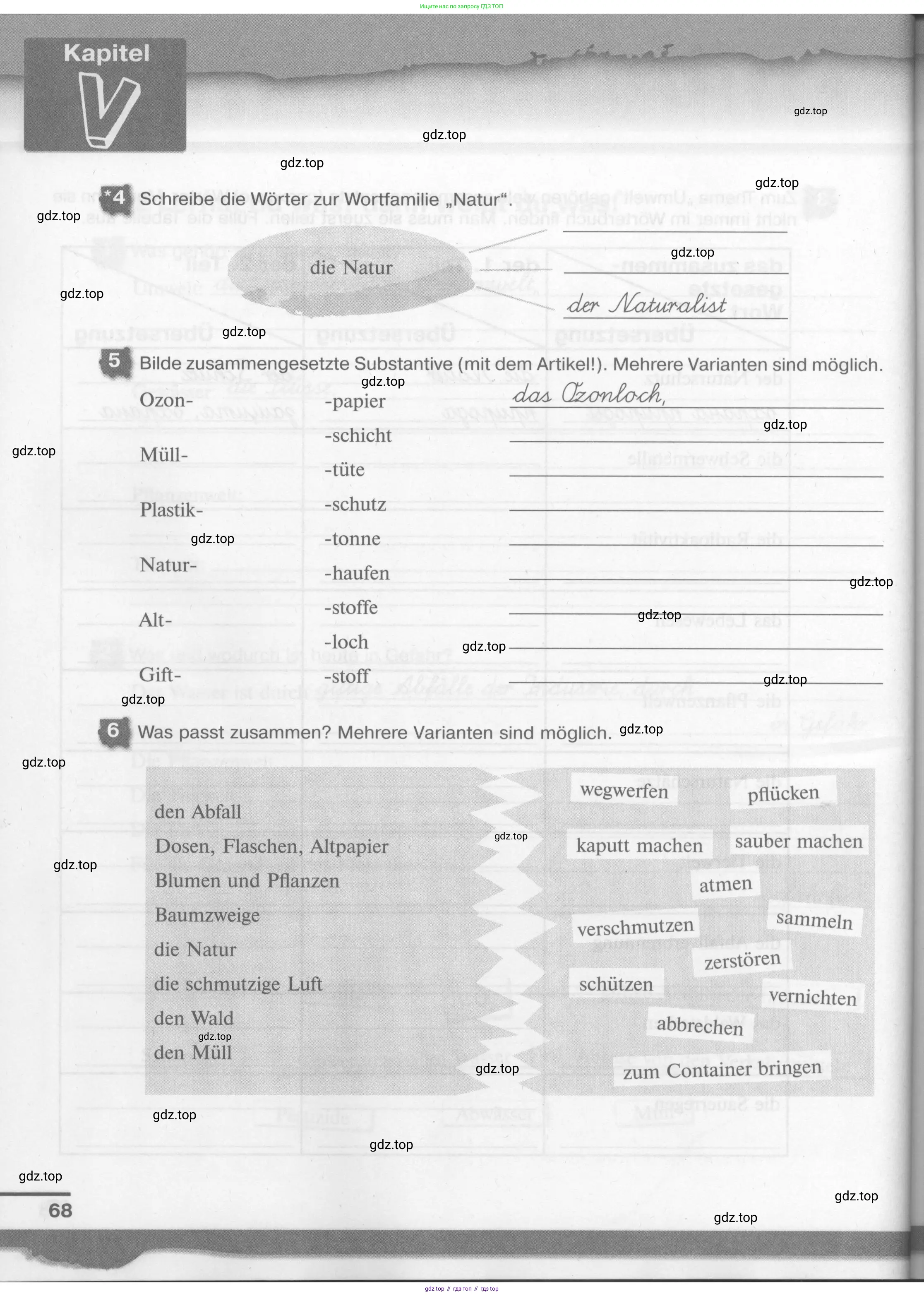 Немецкий язык (Deutsch), 7 класс рабочая тетрадь (arbeitsbuch), авторы: Бим Инесса Львовна (Bim I), Садомова Людмила Васильевна (Sadomova L), Фомичева Людмила Михайловна (Fomitschjowa L), Крылова Жанета Яковлевна (Krylowa Schaneta), издательство Просвещение, Москва, 2023, оранжевого цвета, страница 68