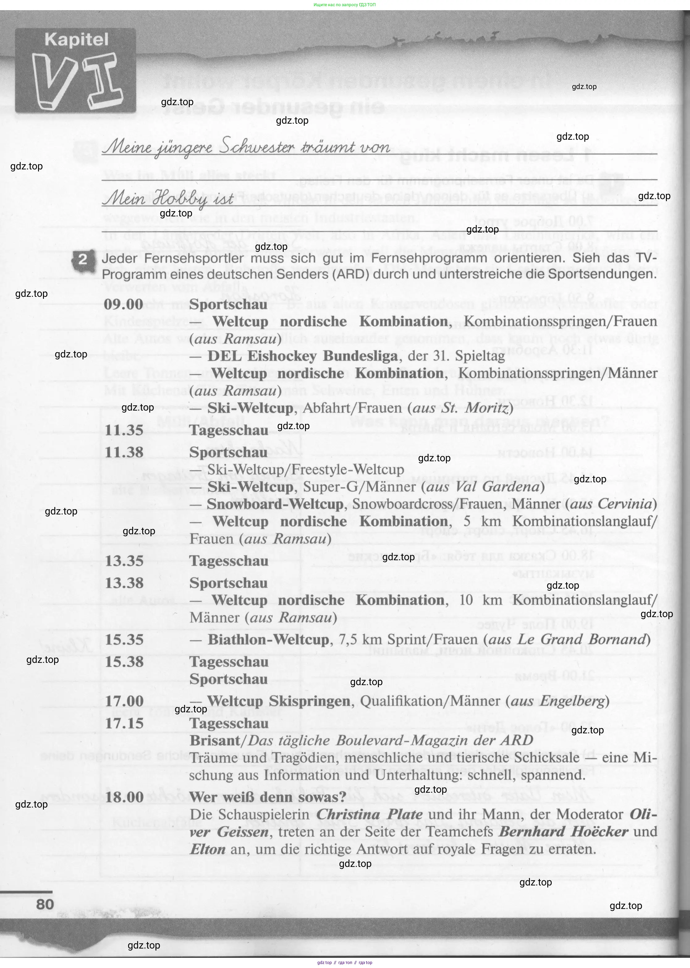 Немецкий язык (Deutsch), 7 класс рабочая тетрадь (arbeitsbuch), авторы: Бим Инесса Львовна (Bim I), Садомова Людмила Васильевна (Sadomova L), Фомичева Людмила Михайловна (Fomitschjowa L), Крылова Жанета Яковлевна (Krylowa Schaneta), издательство Просвещение, Москва, 2023, оранжевого цвета, страница 80