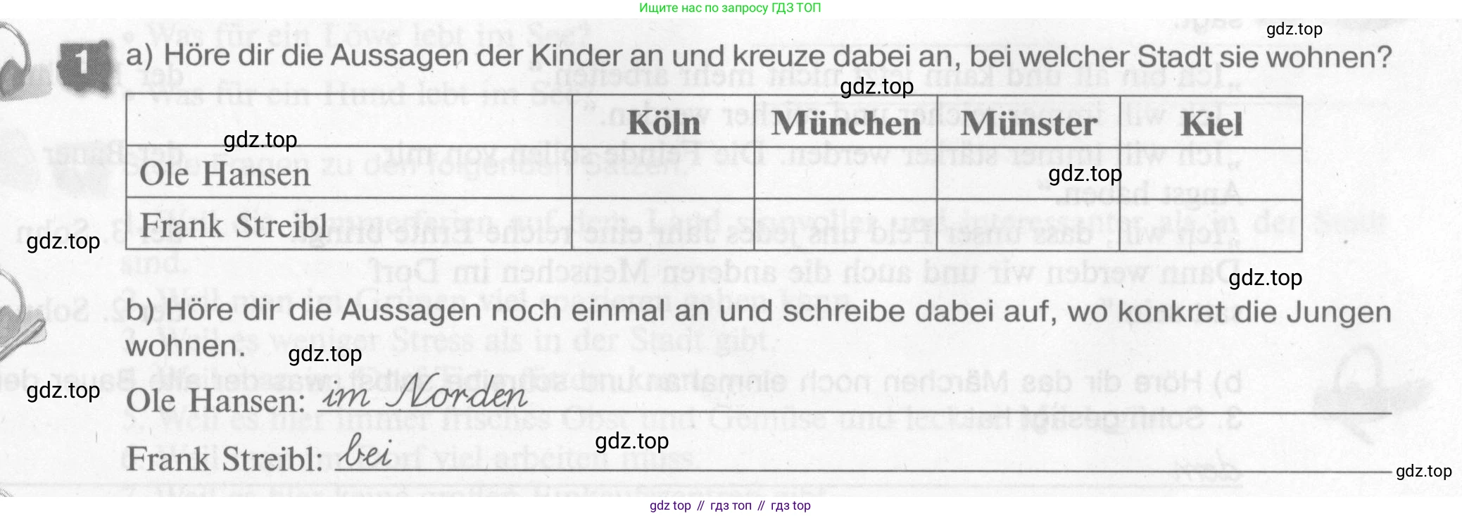 Немецкий язык (Deutsch), 7 класс рабочая тетрадь (arbeitsbuch), авторы: Бим Инесса Львовна (Bim I), Садомова Людмила Васильевна (Sadomova L), Фомичева Людмила Михайловна (Fomitschjowa L), Крылова Жанета Яковлевна (Krylowa Schaneta), издательство Просвещение, Москва, 2023, оранжевого цвета, страница 61, номер 1, Условие