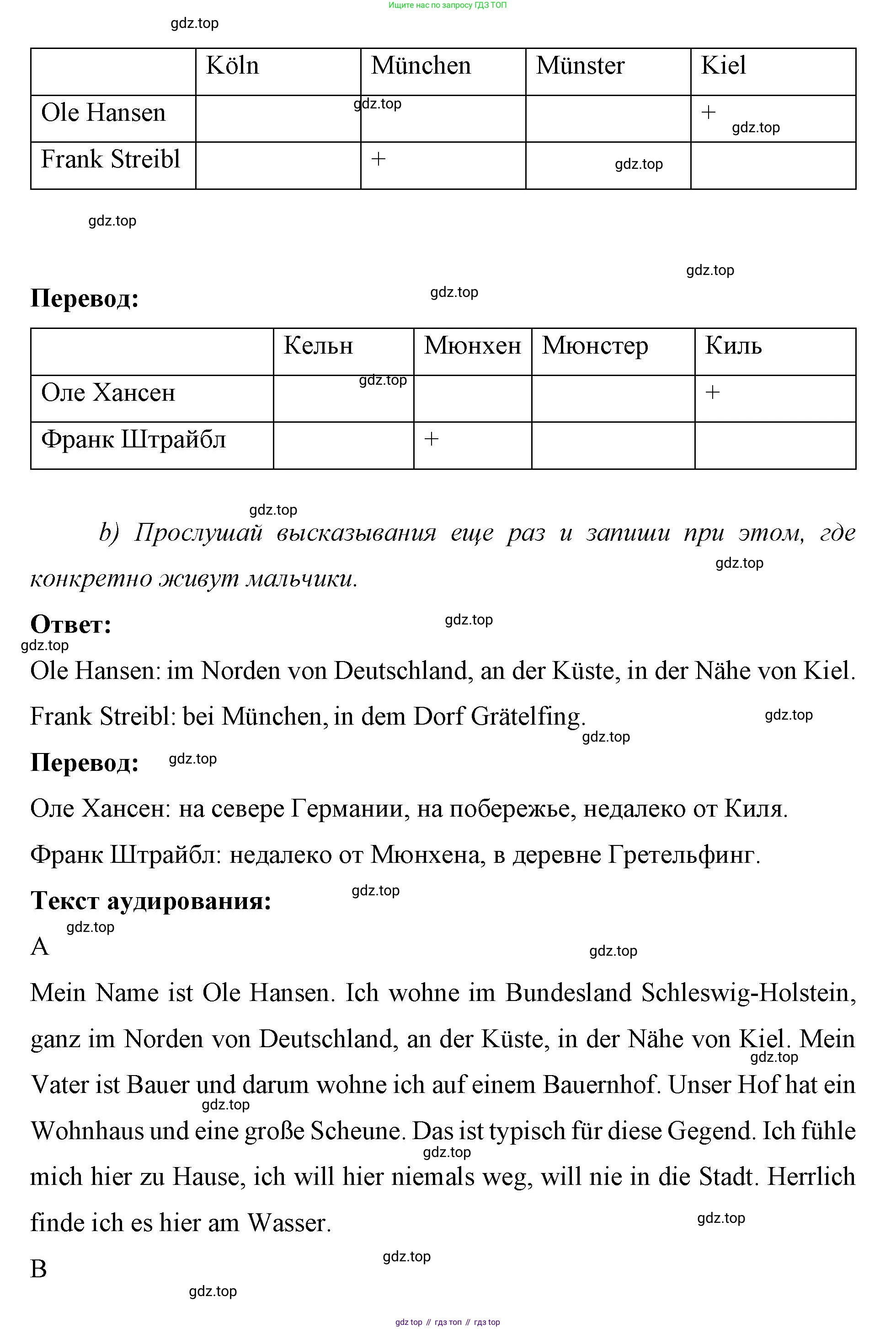 Немецкий язык (Deutsch), 7 класс рабочая тетрадь (arbeitsbuch), авторы: Бим Инесса Львовна (Bim I), Садомова Людмила Васильевна (Sadomova L), Фомичева Людмила Михайловна (Fomitschjowa L), Крылова Жанета Яковлевна (Krylowa Schaneta), издательство Просвещение, Москва, 2023, оранжевого цвета, страница 61, номер 1, Решение (продолжение 2)
