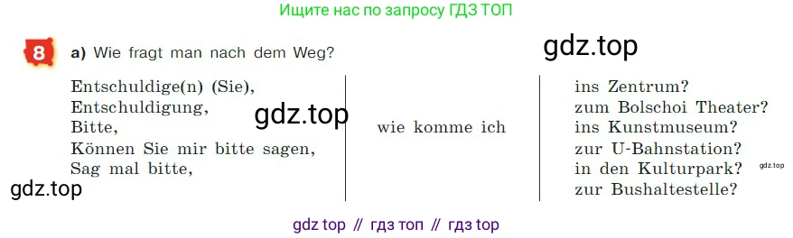 ГДЗ Немецкий язык (Deutsch), 7 класс учебник (lehrbuch), авторы: Бим Инесса Львовна (Bim I), Садомова Людмила Васильевна (Sadomova L), издательство Просвещение, Москва, 2023, оранжевого цвета, страница 83, номер 8, Условие