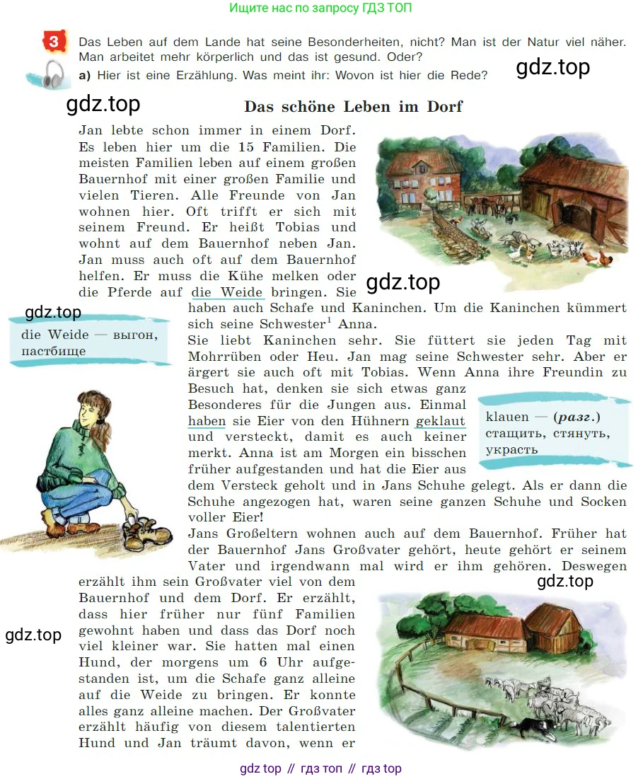 ГДЗ Немецкий язык (Deutsch), 7 класс учебник (lehrbuch), авторы: Бим Инесса Львовна (Bim I), Садомова Людмила Васильевна (Sadomova L), издательство Просвещение, Москва, 2023, оранжевого цвета, страница 117, номер 3, Условие