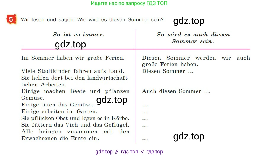 ГДЗ Немецкий язык (Deutsch), 7 класс учебник (lehrbuch), авторы: Бим Инесса Львовна (Bim I), Садомова Людмила Васильевна (Sadomova L), издательство Просвещение, Москва, 2023, оранжевого цвета, страница 123, номер 5, Условие