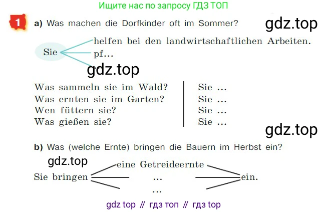ГДЗ Немецкий язык (Deutsch), 7 класс учебник (lehrbuch), авторы: Бим Инесса Львовна (Bim I), Садомова Людмила Васильевна (Sadomova L), издательство Просвещение, Москва, 2023, оранжевого цвета, страница 126, номер 1, Условие