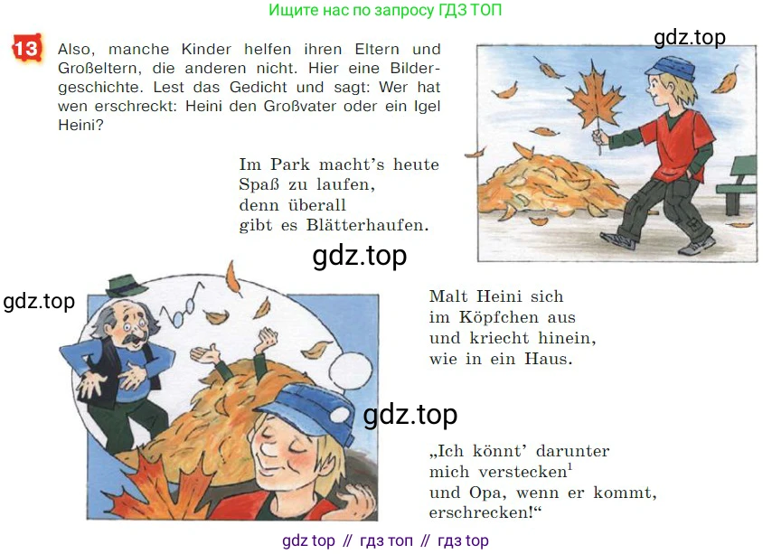 ГДЗ Немецкий язык (Deutsch), 7 класс учебник (lehrbuch), авторы: Бим Инесса Львовна (Bim I), Садомова Людмила Васильевна (Sadomova L), издательство Просвещение, Москва, 2023, оранжевого цвета, страница 135, номер 13, Условие