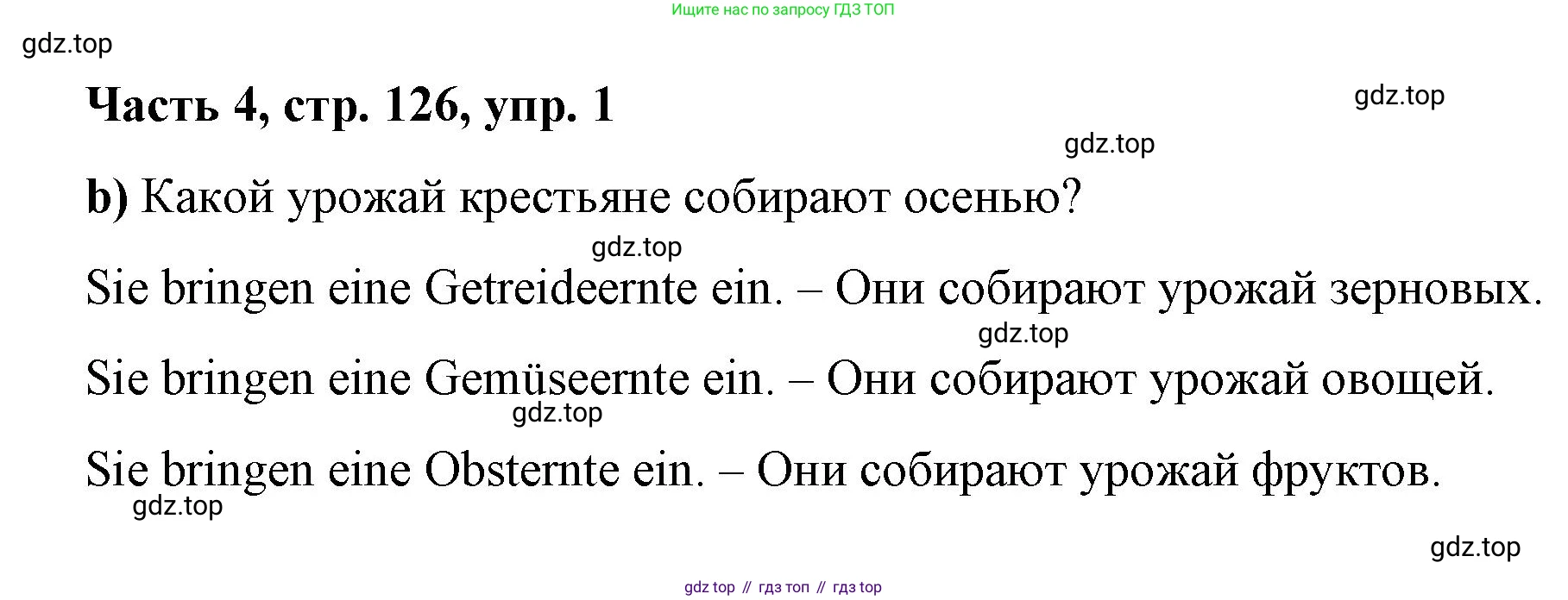 ГДЗ Немецкий язык (Deutsch), 7 класс учебник (lehrbuch), авторы: Бим Инесса Львовна (Bim I), Садомова Людмила Васильевна (Sadomova L), издательство Просвещение, Москва, 2023, оранжевого цвета, страница 126, номер 1, Решение (продолжение 2)