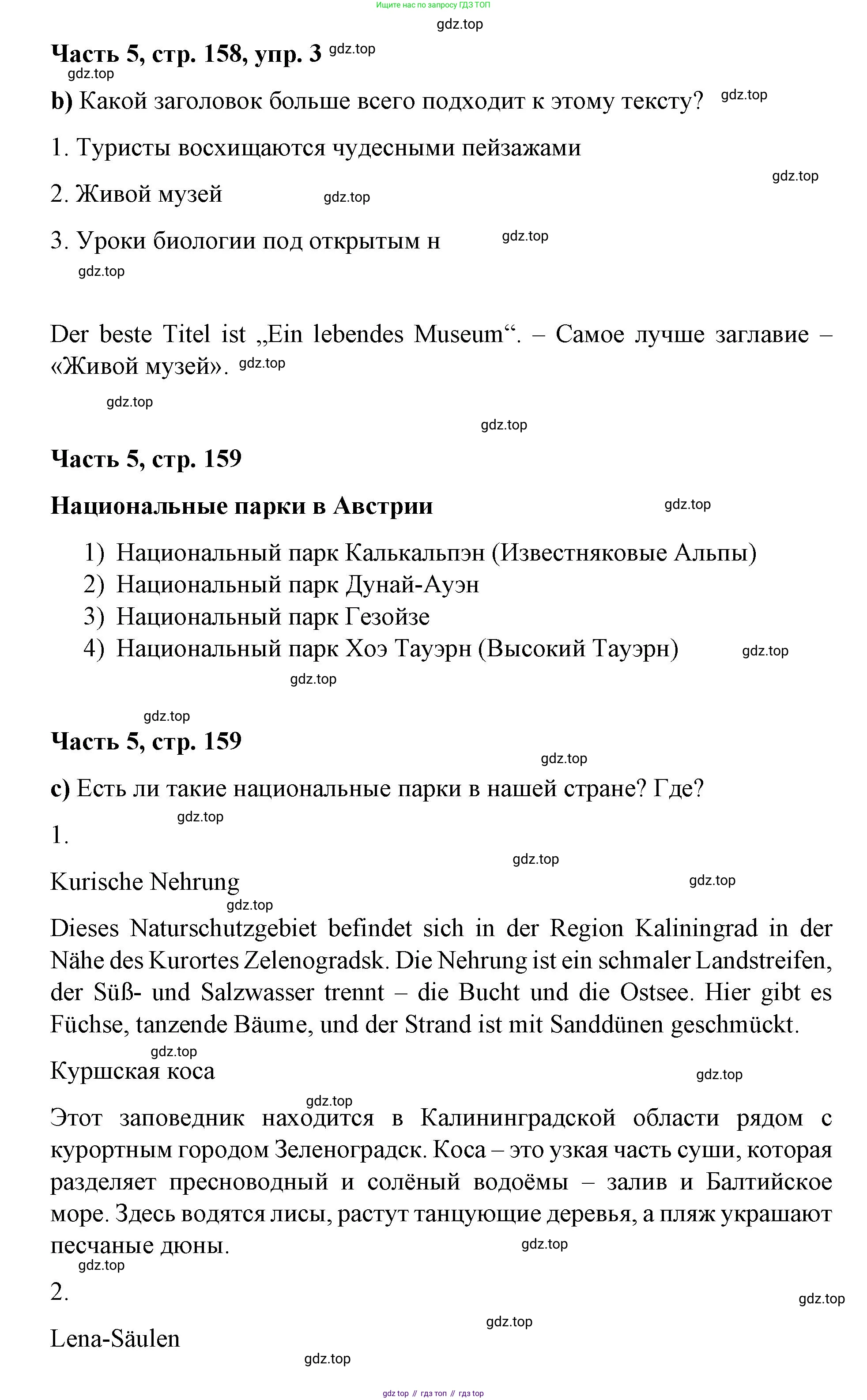 ГДЗ Немецкий язык (Deutsch), 7 класс учебник (lehrbuch), авторы: Бим Инесса Львовна (Bim I), Садомова Людмила Васильевна (Sadomova L), издательство Просвещение, Москва, 2023, оранжевого цвета, страница 158, номер 3, Решение (продолжение 2)