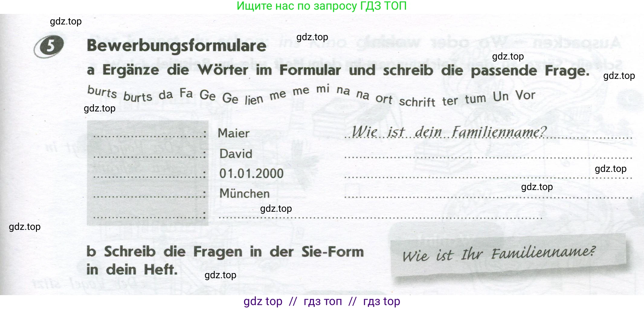 Немецкий язык (Deutsch), 8 класс рабочая тетрадь (arbeitsbuch), авторы: Аверин Михаил Михайлович (Awerin М), Джин Фридерике (Jin Friederike), Рорман Лутц (Rohrmann Lutz), Ризу Грамматики (Rizou Grammatiki), издательство Просвещение, Москва, 2024, страница 13, номер 5, Условие