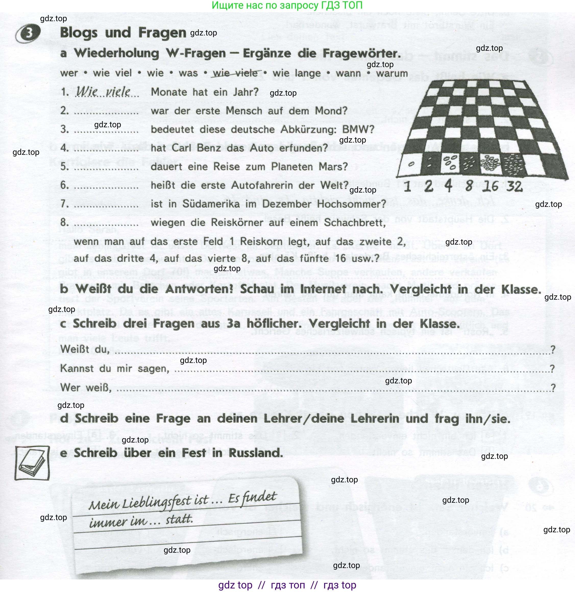 Немецкий язык (Deutsch), 8 класс рабочая тетрадь (arbeitsbuch), авторы: Аверин Михаил Михайлович (Awerin М), Джин Фридерике (Jin Friederike), Рорман Лутц (Rohrmann Lutz), Ризу Грамматики (Rizou Grammatiki), издательство Просвещение, Москва, 2024, страница 21, номер 3, Условие