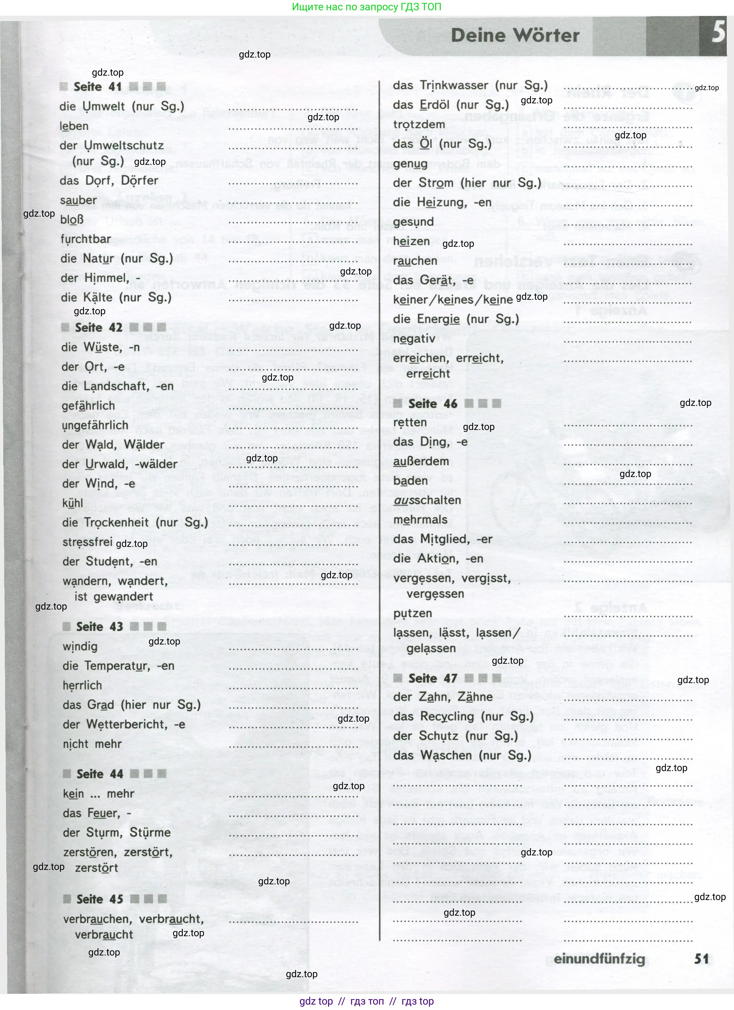 Немецкий язык (Deutsch), 8 класс рабочая тетрадь (arbeitsbuch), авторы: Аверин Михаил Михайлович (Awerin М), Джин Фридерике (Jin Friederike), Рорман Лутц (Rohrmann Lutz), Ризу Грамматики (Rizou Grammatiki), издательство Просвещение, Москва, 2024, страница 51