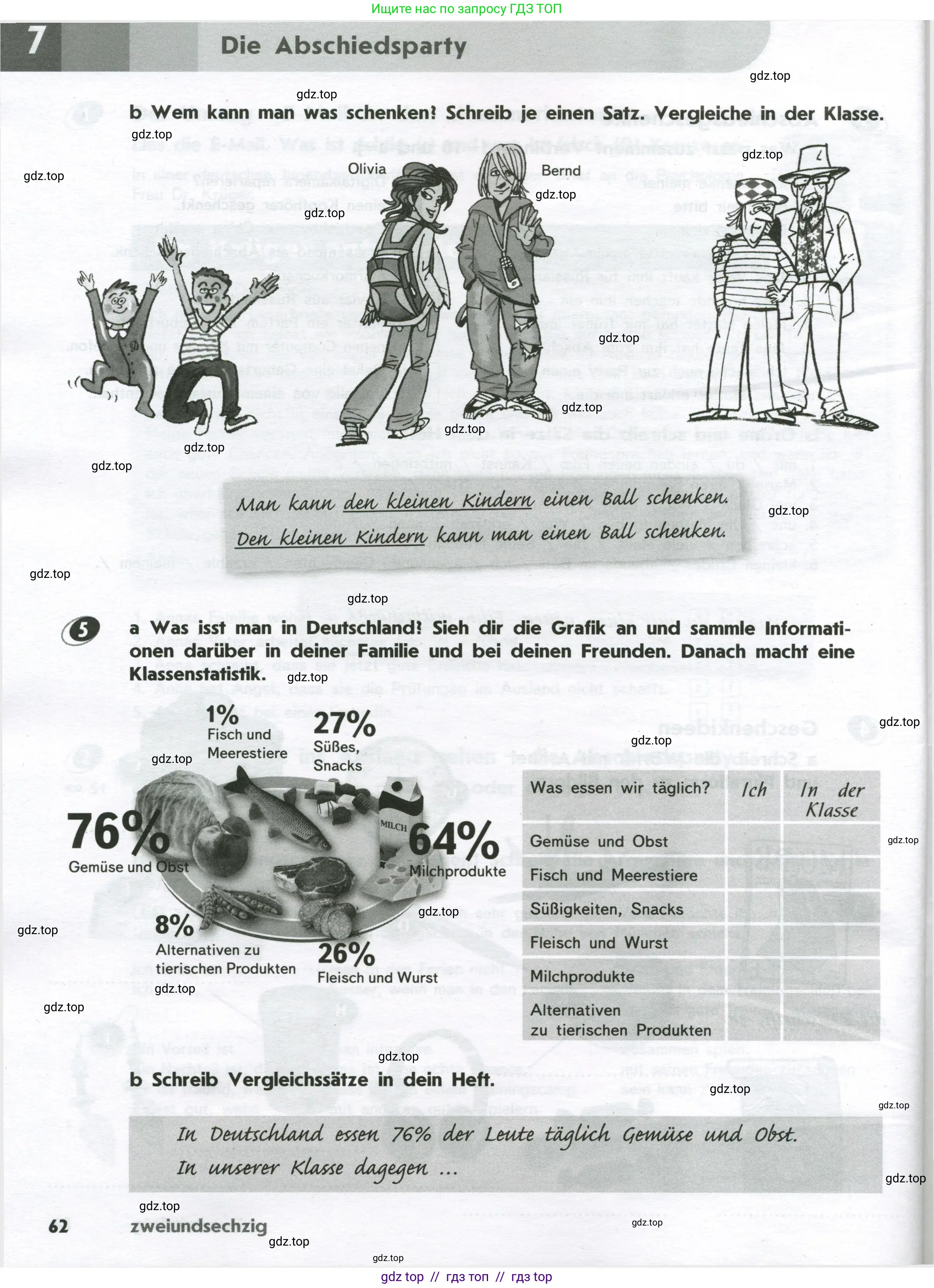 Немецкий язык (Deutsch), 8 класс рабочая тетрадь (arbeitsbuch), авторы: Аверин Михаил Михайлович (Awerin М), Джин Фридерике (Jin Friederike), Рорман Лутц (Rohrmann Lutz), Ризу Грамматики (Rizou Grammatiki), издательство Просвещение, Москва, 2024, страница 62