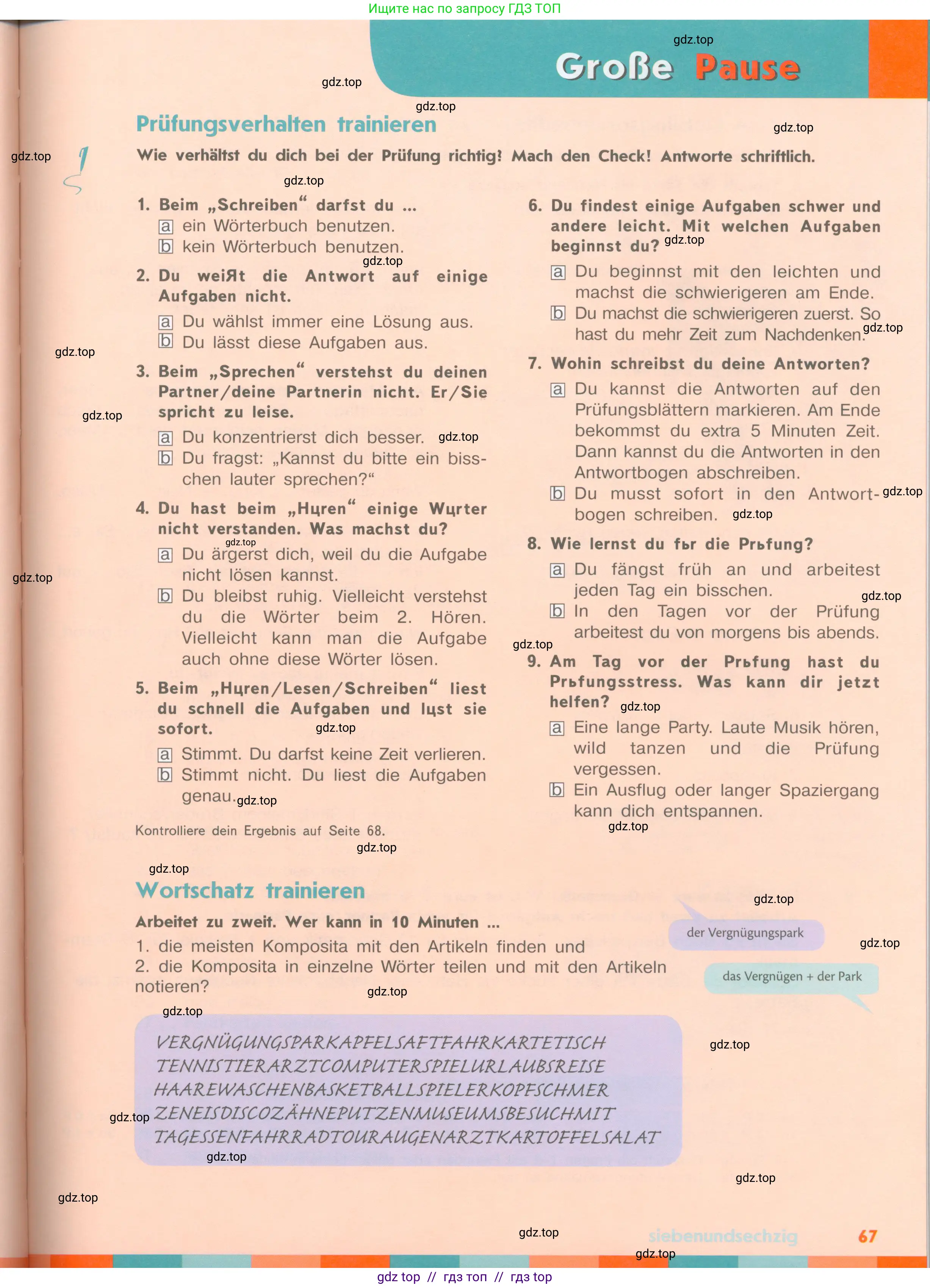 Немецкий язык (Deutsch), 8 класс учебник (lehrbuch), авторы: Аверин Михаил Михайлович (Awerin М), Джин Фридерике (Jin Friederike), Рорман Лутц (Rohrmann Lutz), Ризу Грамматики (Rizou Grammatiki), издательство Просвещение, Москва, 2023, страница 67