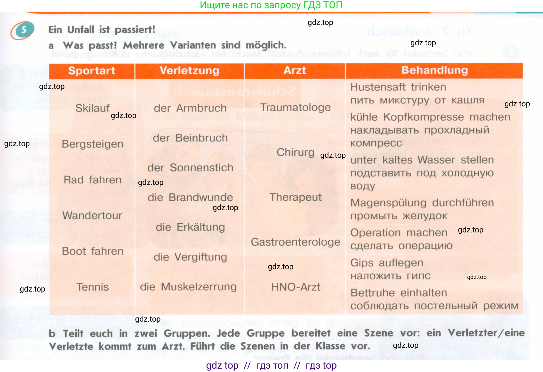 Немецкий язык (Deutsch), 8 класс учебник (lehrbuch), авторы: Аверин Михаил Михайлович (Awerin М), Джин Фридерике (Jin Friederike), Рорман Лутц (Rohrmann Lutz), Ризу Грамматики (Rizou Grammatiki), издательство Просвещение, Москва, 2023, страница 73, номер 5, Условие