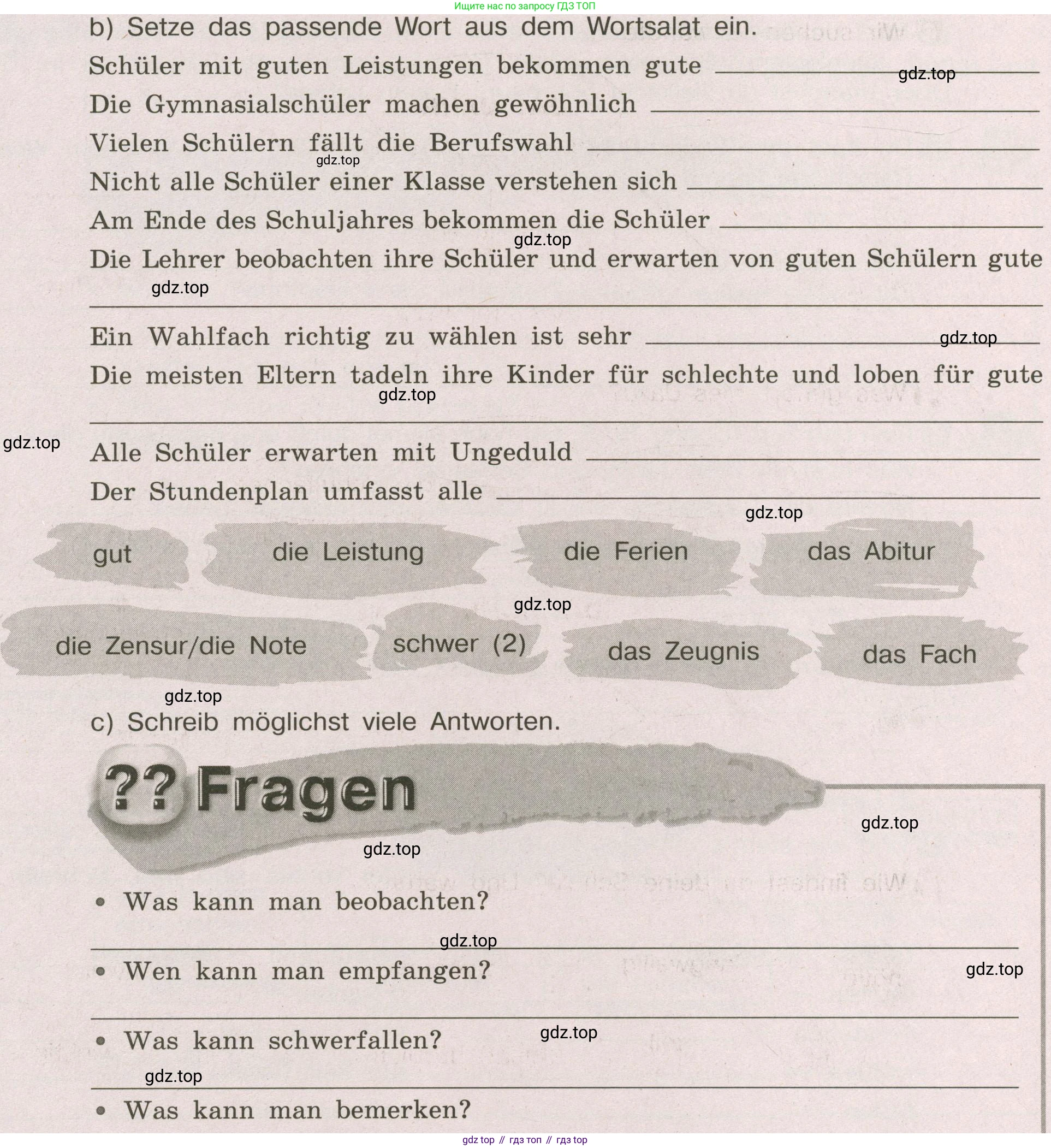 ГДЗ Немецкий язык (Deutsch), 8 класс рабочая тетрадь (arbeitsbuch), авторы: Бим Инесса Львовна (Bim I), Садомова Людмила Васильевна (Sadomova L), Крылова Жанета Яковлевна (Krylowa Schaneta), издательство Просвещение, Москва, 2019 - 2023, жёлтого цвета, страница 25, номер 1, Условие (продолжение 2)