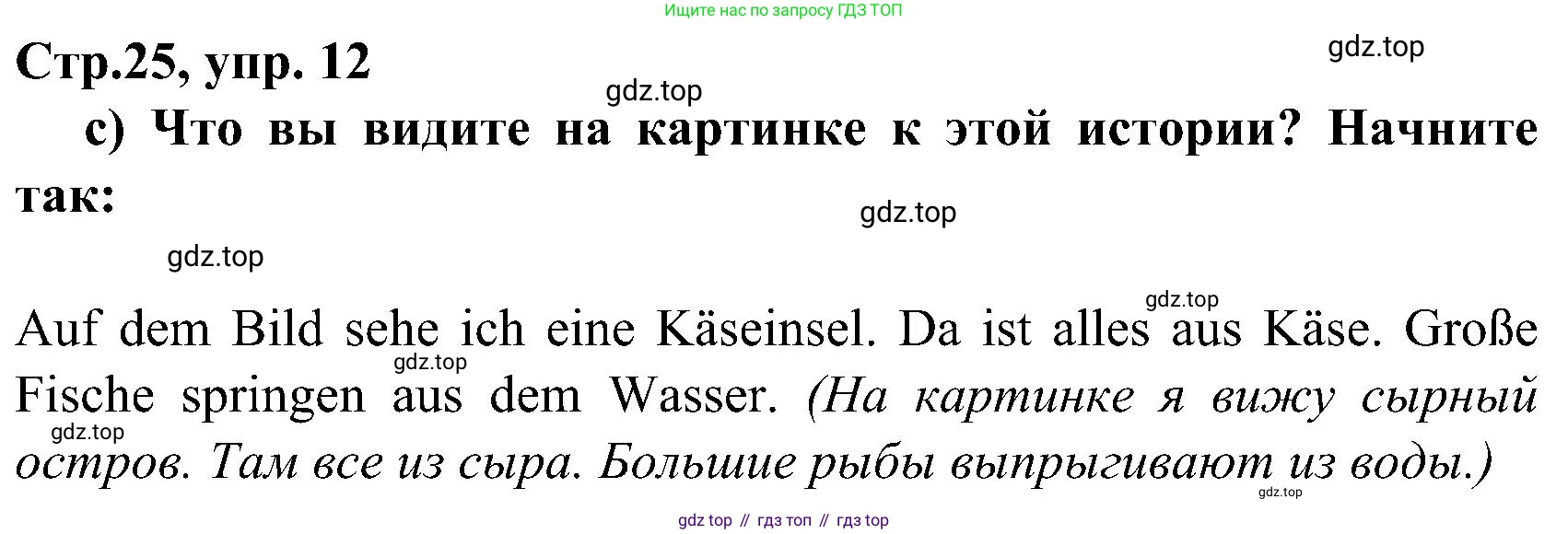 ГДЗ Немецкий язык (Deutsch), 8 класс учебник (lehrbuch), авторы: Бим Инесса Львовна (Bim I), Садомова Людмила Васильевна (Sadomova L), Крылова Жанета Яковлевна (Krylowa Schaneta), Санникова Лидия Михайловна (Sannikova L), Картова Алима Султановна, Чернявская Людмила Александровна, издательство Просвещение, Москва, 2023, жёлтого цвета, страница 25, номер 12, Решение (продолжение 3)