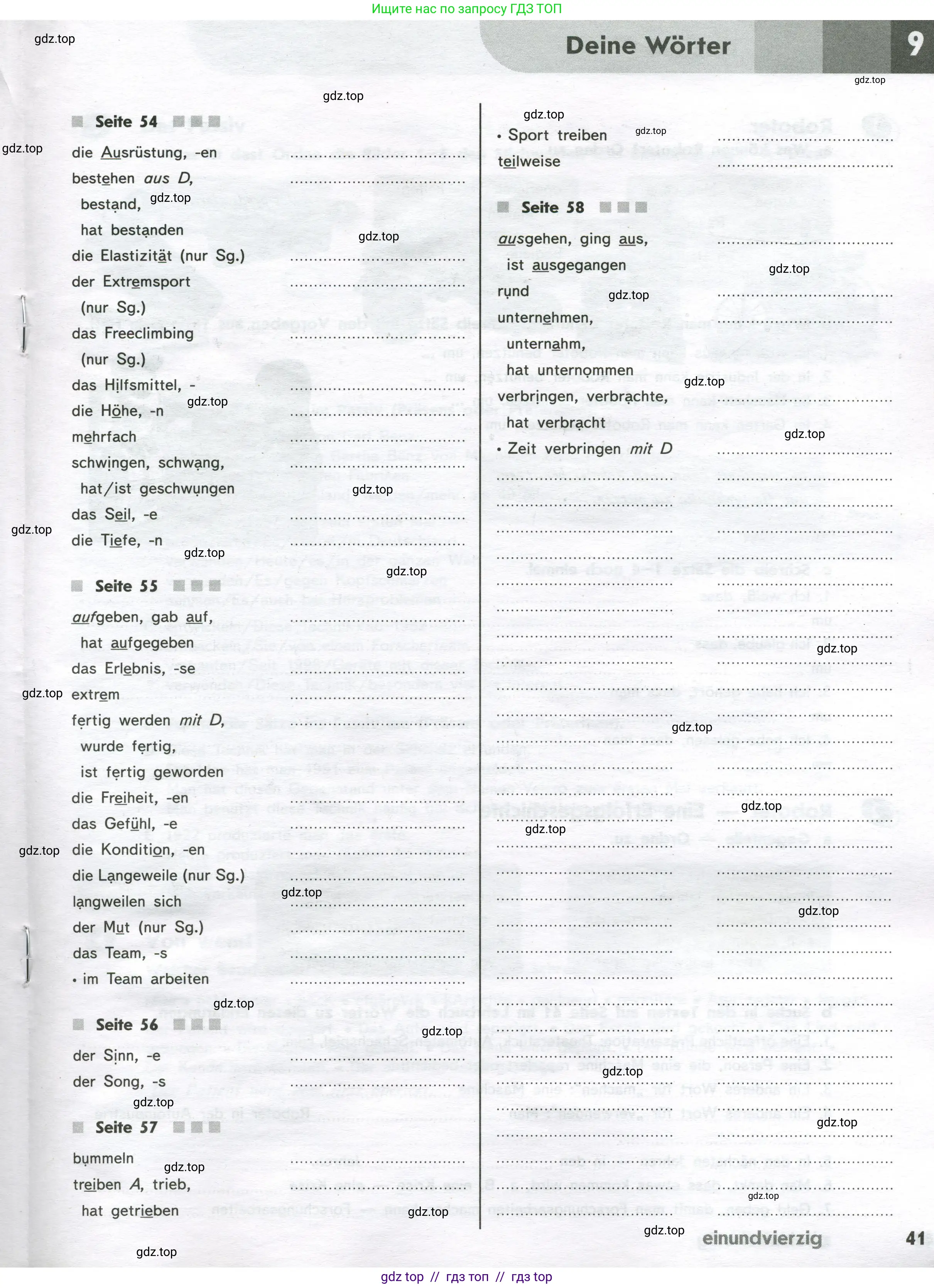 Немецкий язык (Deutsch), 9 класс рабочая тетрадь (arbeitsbuch), авторы: Аверин Михаил Михайлович (Awerin М), Джин Фридерике (Jin Friederike), Рорман Лутц (Rohrmann Lutz), Михалак Магдалена (Michalak Magdalena), издательство Просвещение, Москва, 2024, оранжевого цвета, страница 41