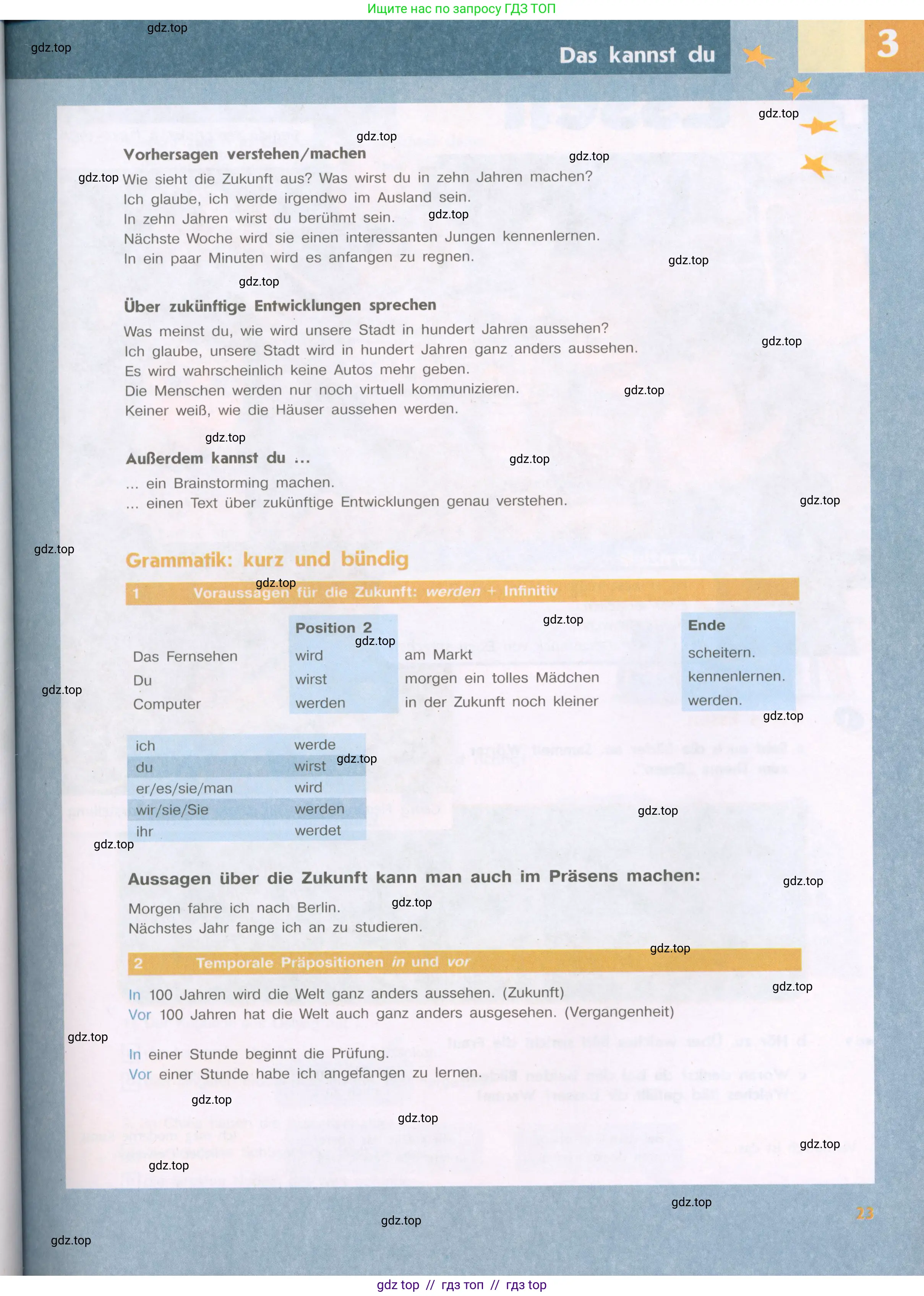 Немецкий язык (Deutsch), 9 класс учебник (lehrbuch), авторы: Аверин Михаил Михайлович (Awerin М), Джин Фридерике (Jin Friederike), Рорман Лутц (Rohrmann Lutz), Михалак Магдалена (Michalak Magdalena), издательство Просвещение, Москва, 2023, оранжевого цвета, страница 23