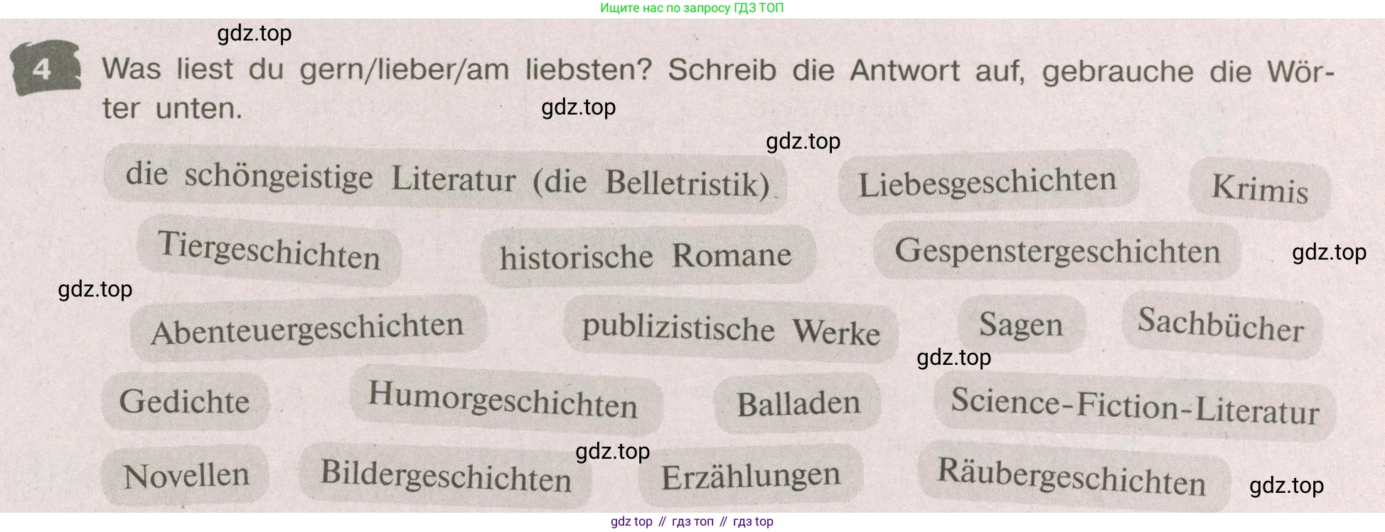 Немецкий язык (Deutsch), 9 класс рабочая тетрадь (arbeitsbuch), авторы: Бим Инесса Львовна (Bim I), Лытаева Мария Александровна (Lytajewa M), издательство Просвещение, Москва, 2021 - 2023, бирюзового цвета, страница 13, номер 4, Условие
