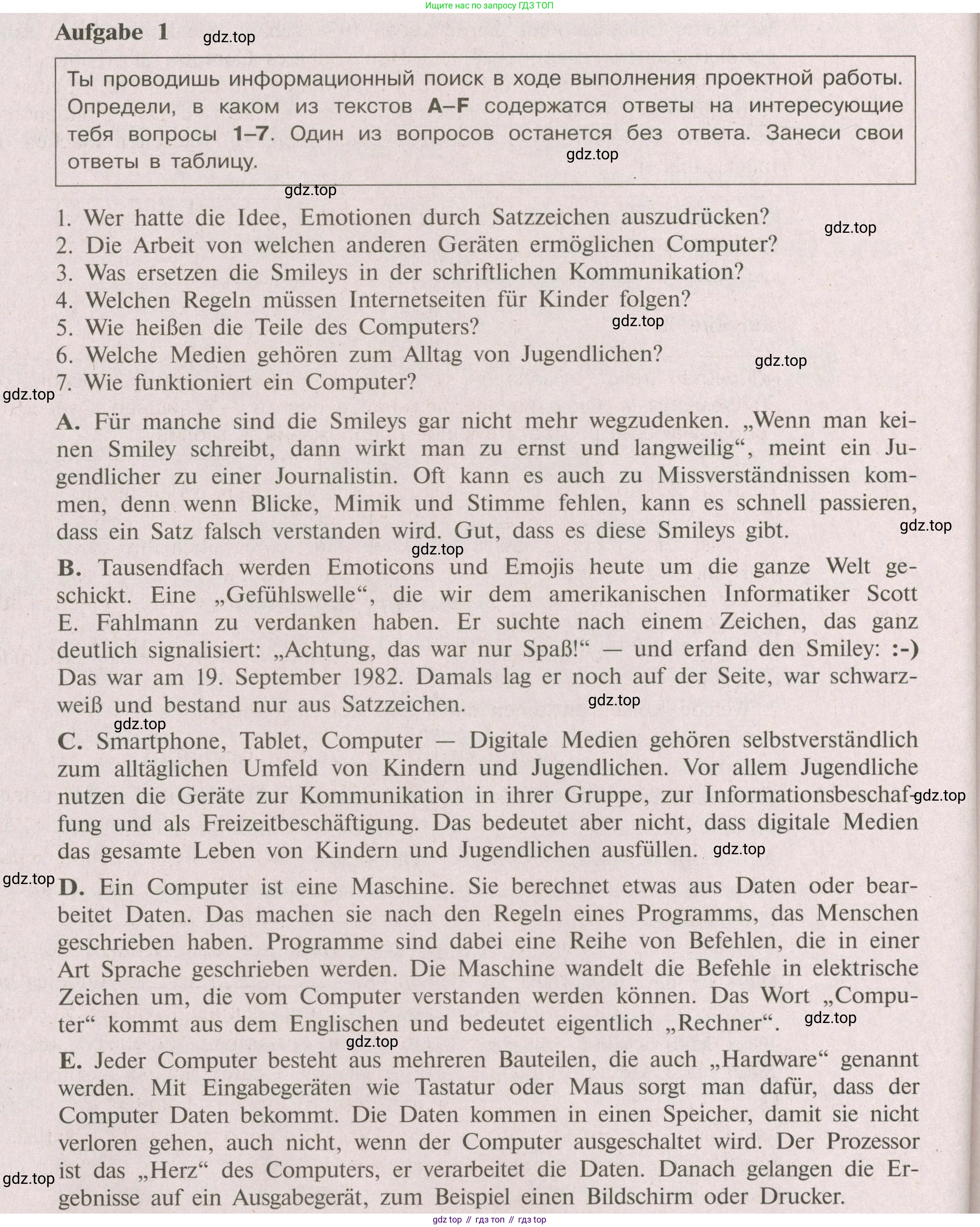 Немецкий язык (Deutsch), 9 класс рабочая тетрадь (arbeitsbuch), авторы: Бим Инесса Львовна (Bim I), Лытаева Мария Александровна (Lytajewa M), издательство Просвещение, Москва, 2021 - 2023, бирюзового цвета, страница 76, номер 1, Условие