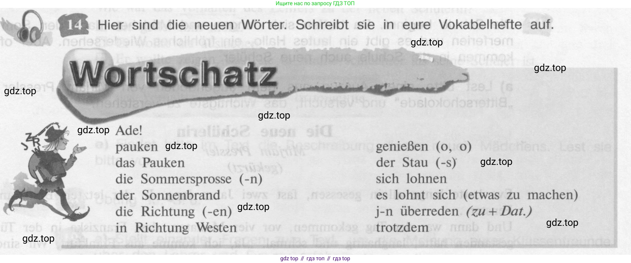 Немецкий язык (Deutsch), 9 класс учебник (lehrbuch), авторы: Бим Инесса Львовна (Bim I), Садомова Людмила Васильевна (Sadomova L), издательство Просвещение, Москва, 2023, бирюзового цвета, страница 14, номер 14, Условие 2015-2022