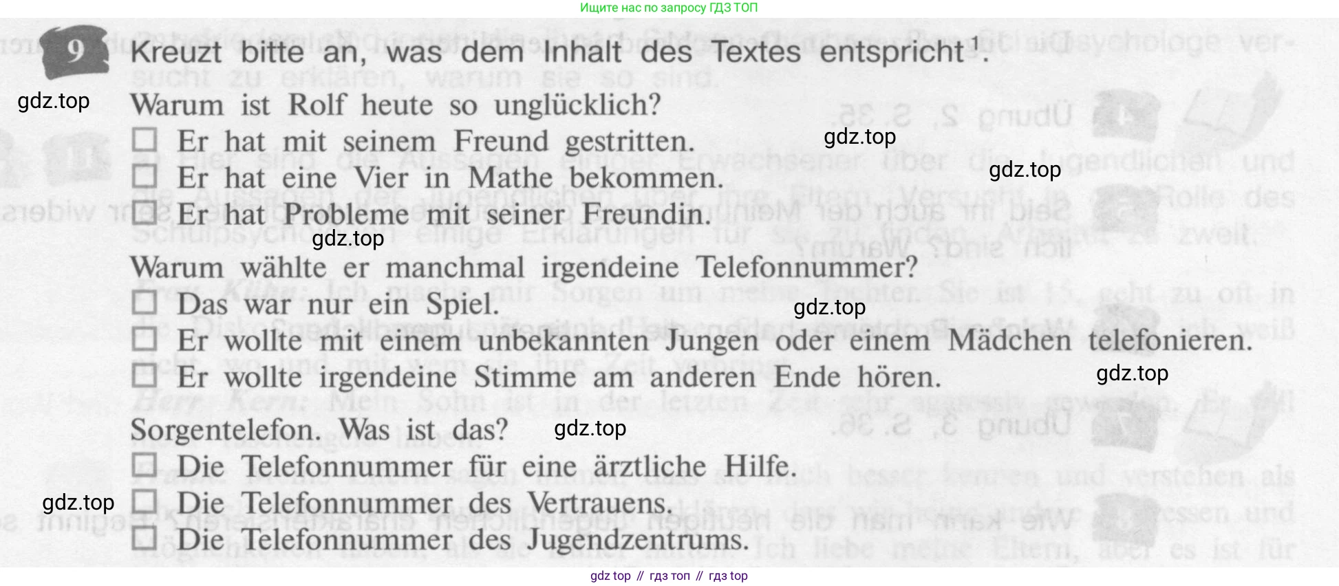 Немецкий язык (Deutsch), 9 класс учебник (lehrbuch), авторы: Бим Инесса Львовна (Bim I), Садомова Людмила Васильевна (Sadomova L), издательство Просвещение, Москва, 2023, бирюзового цвета, страница 103, номер 9, Условие 2015-2022
