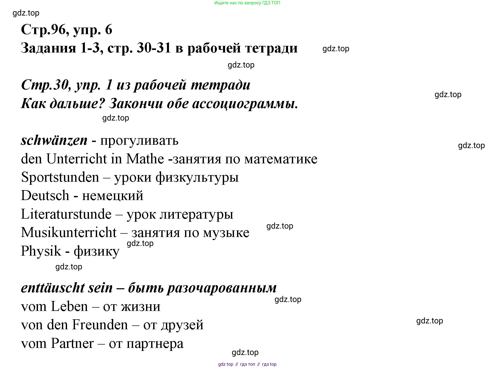Немецкий язык (Deutsch), 9 класс учебник (lehrbuch), авторы: Бим Инесса Львовна (Bim I), Садомова Людмила Васильевна (Sadomova L), издательство Просвещение, Москва, 2023, бирюзового цвета, страница 96, номер 6, Решение 2015-2022
