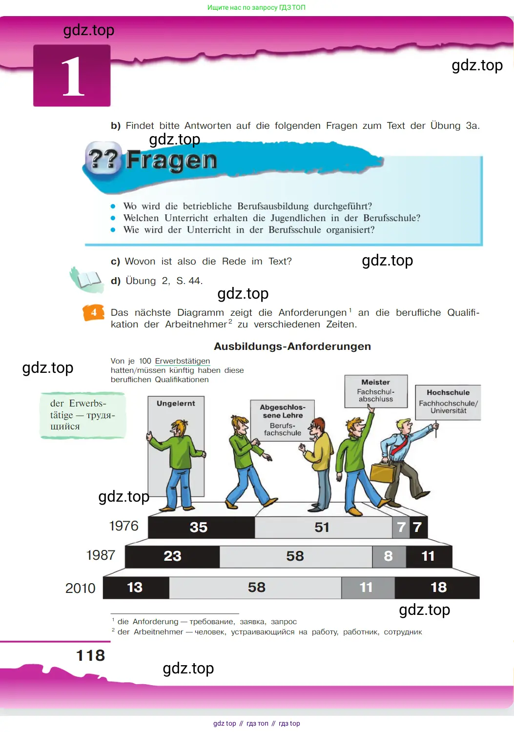 Немецкий язык (Deutsch), 9 класс учебник (lehrbuch), авторы: Бим Инесса Львовна (Bim I), Садомова Людмила Васильевна (Sadomova L), издательство Просвещение, Москва, 2023, бирюзового цвета, страница 118
