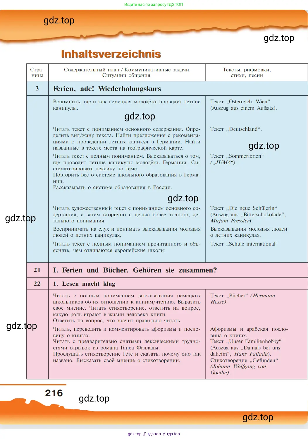 Немецкий язык (Deutsch), 9 класс учебник (lehrbuch), авторы: Бим Инесса Львовна (Bim I), Садомова Людмила Васильевна (Sadomova L), издательство Просвещение, Москва, 2023, бирюзового цвета, страница 216
